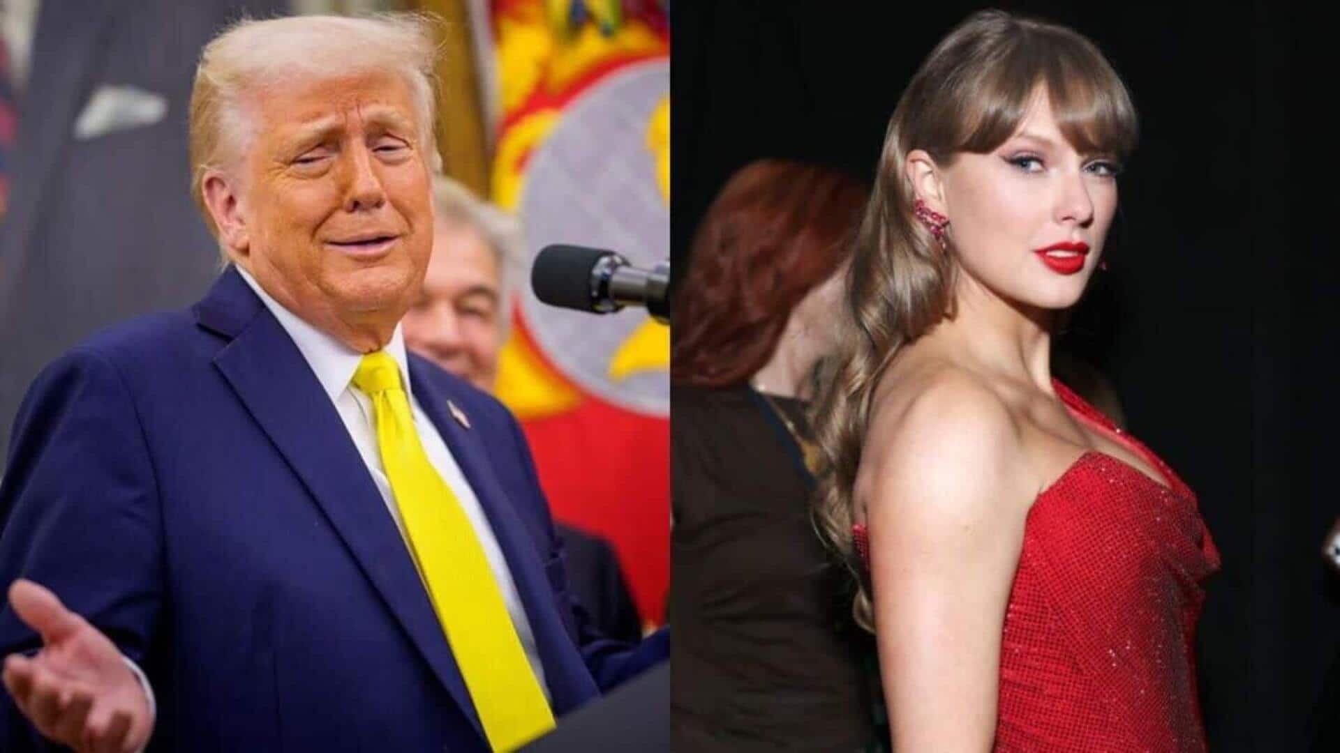 Trump mengejek Taylor Swift saat menjamu Eagles di Gedung Putih Trump mengejek Taylor Swift saat menjamu Eagles di Gedung Putih