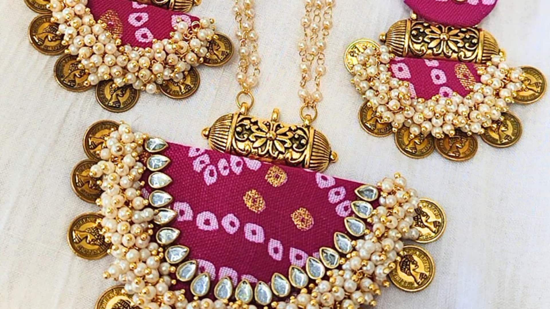 Gaya perhiasan India terinspirasi Bandhani untuk tampilan elegan