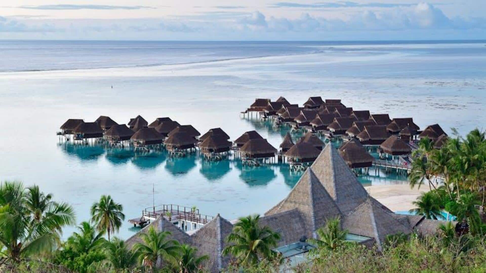 Matahari Terbenam yang Menakjubkan di Kepulauan Tahiti