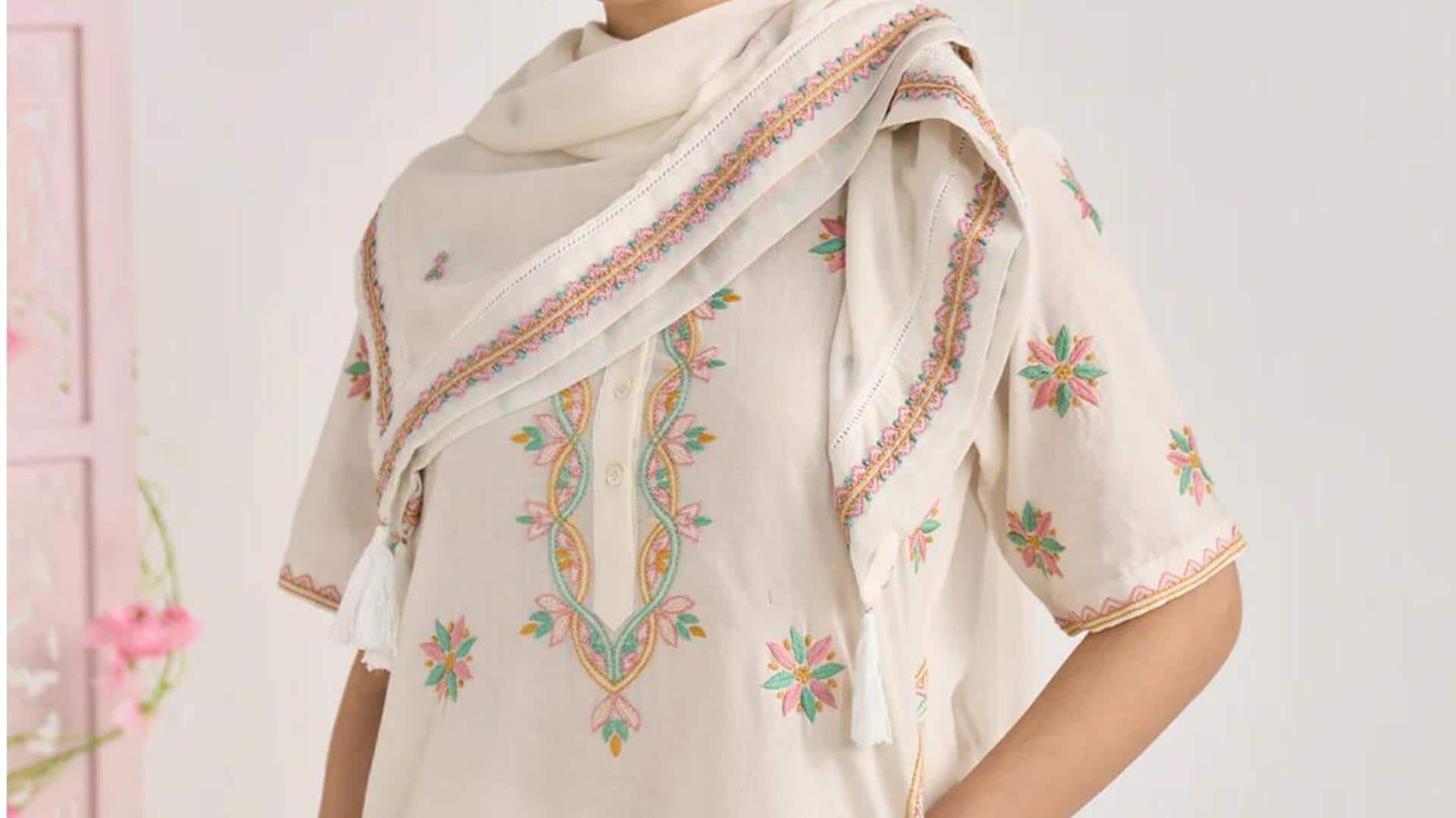 Syal Chikankari berwarna cerah untuk elegansi musim panas