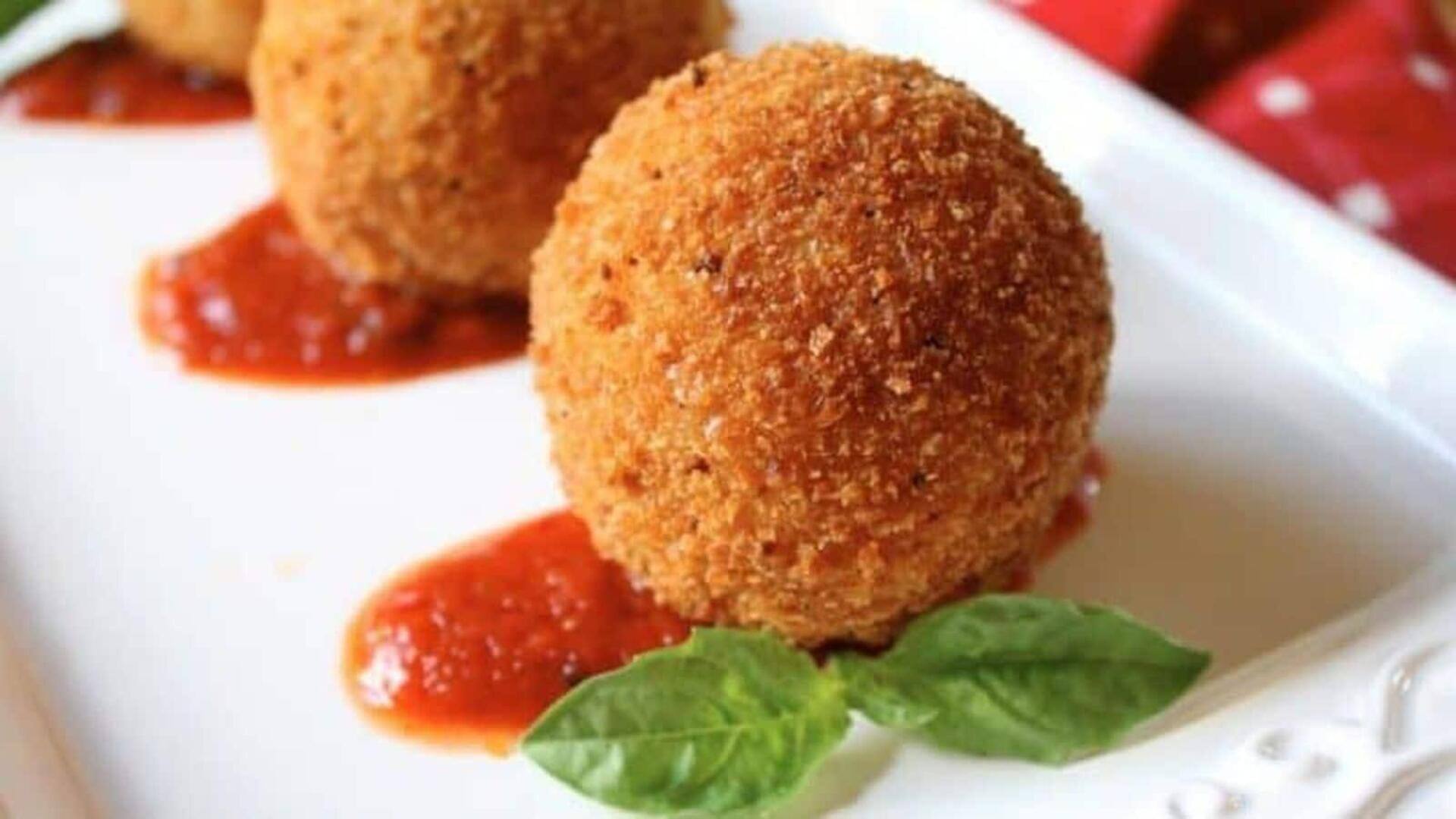 Simak resep bola-bola arancini Italia ini