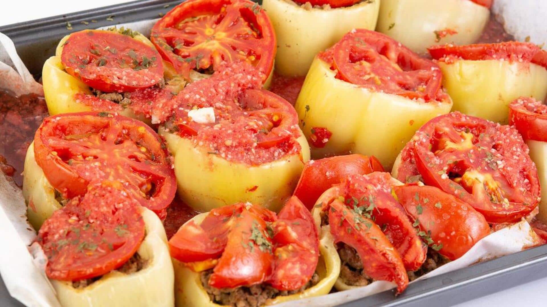 Nikmati paprika isi buatan sendiri Nikmati paprika isi buatan sendiri