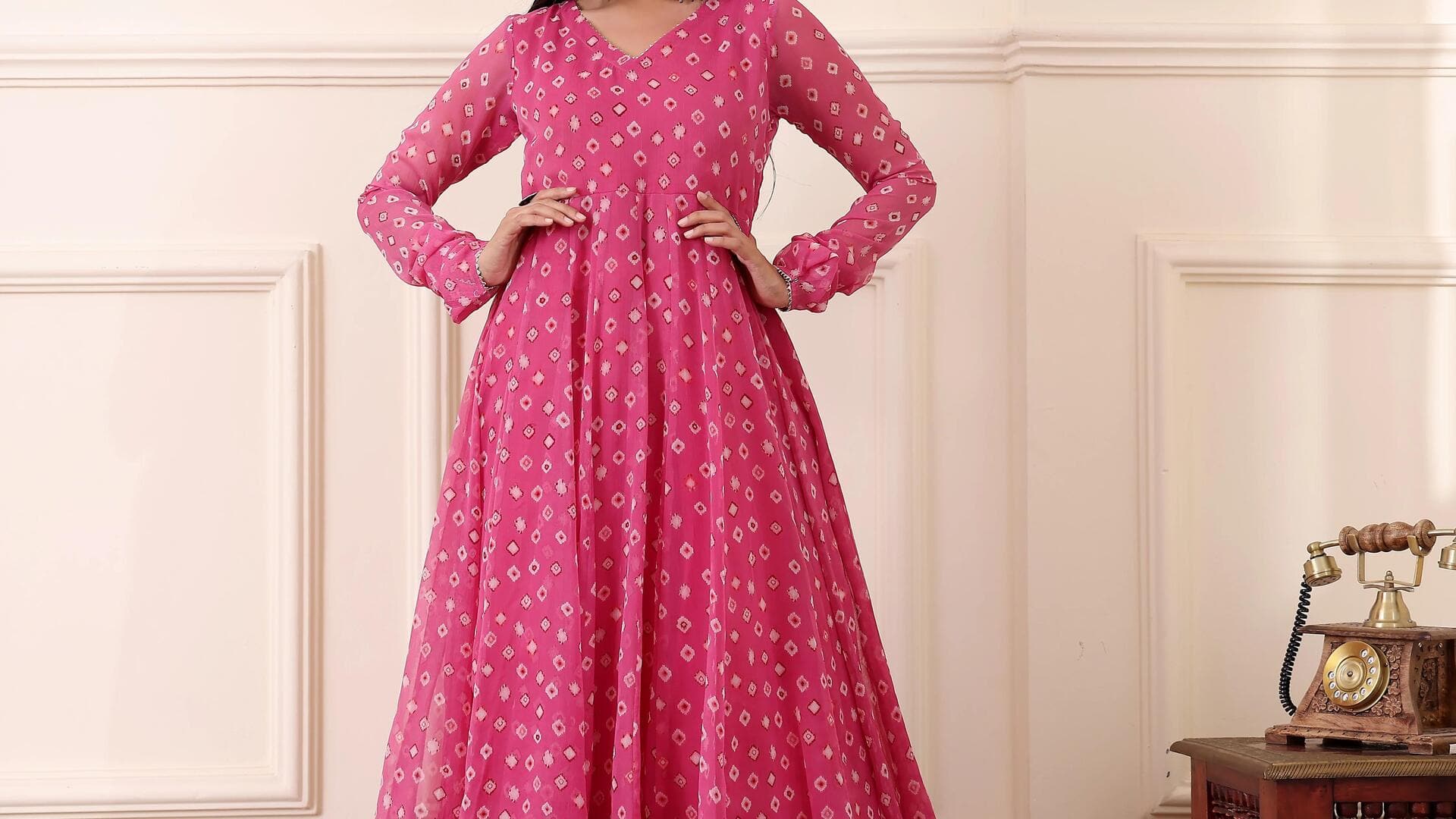 Kurta georgette untuk musim panas India