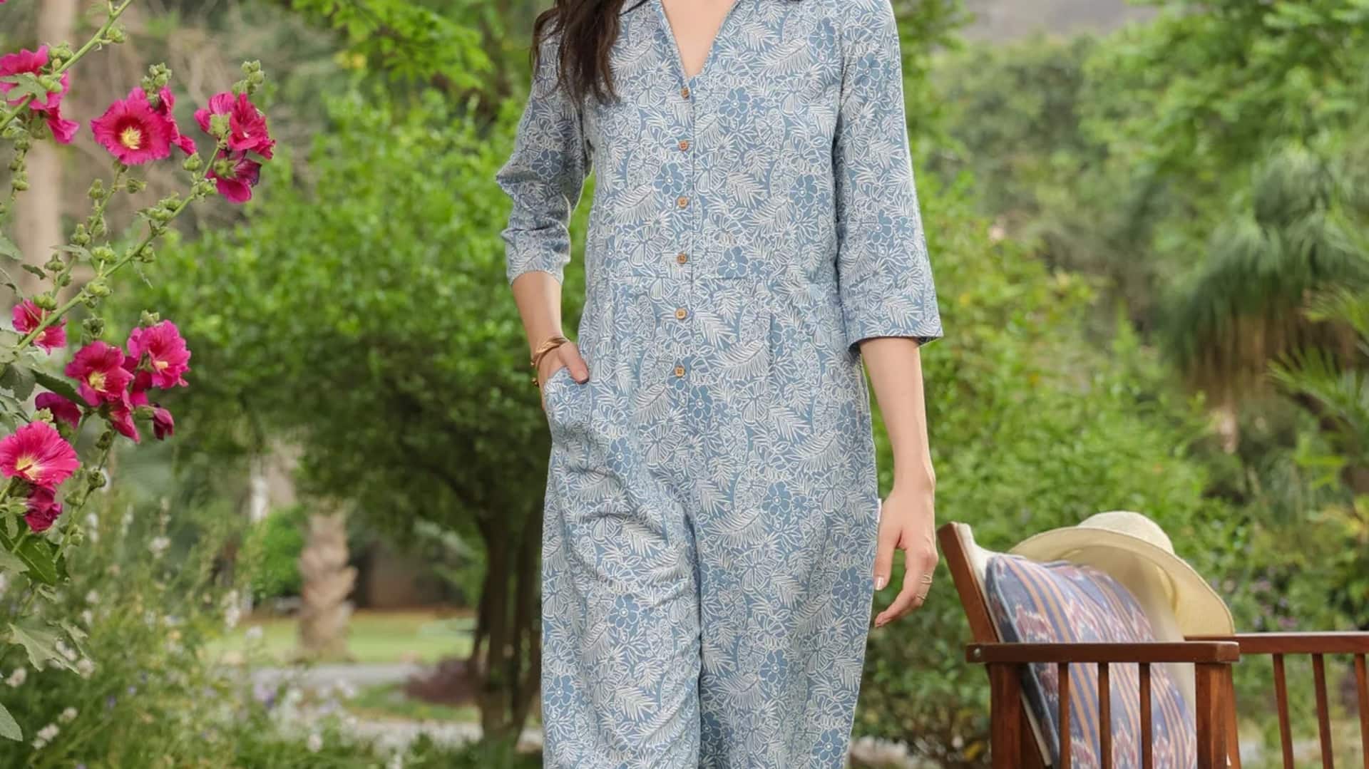 Jumpsuit katun draped: Gaya transisi mudah untuk musim hangat