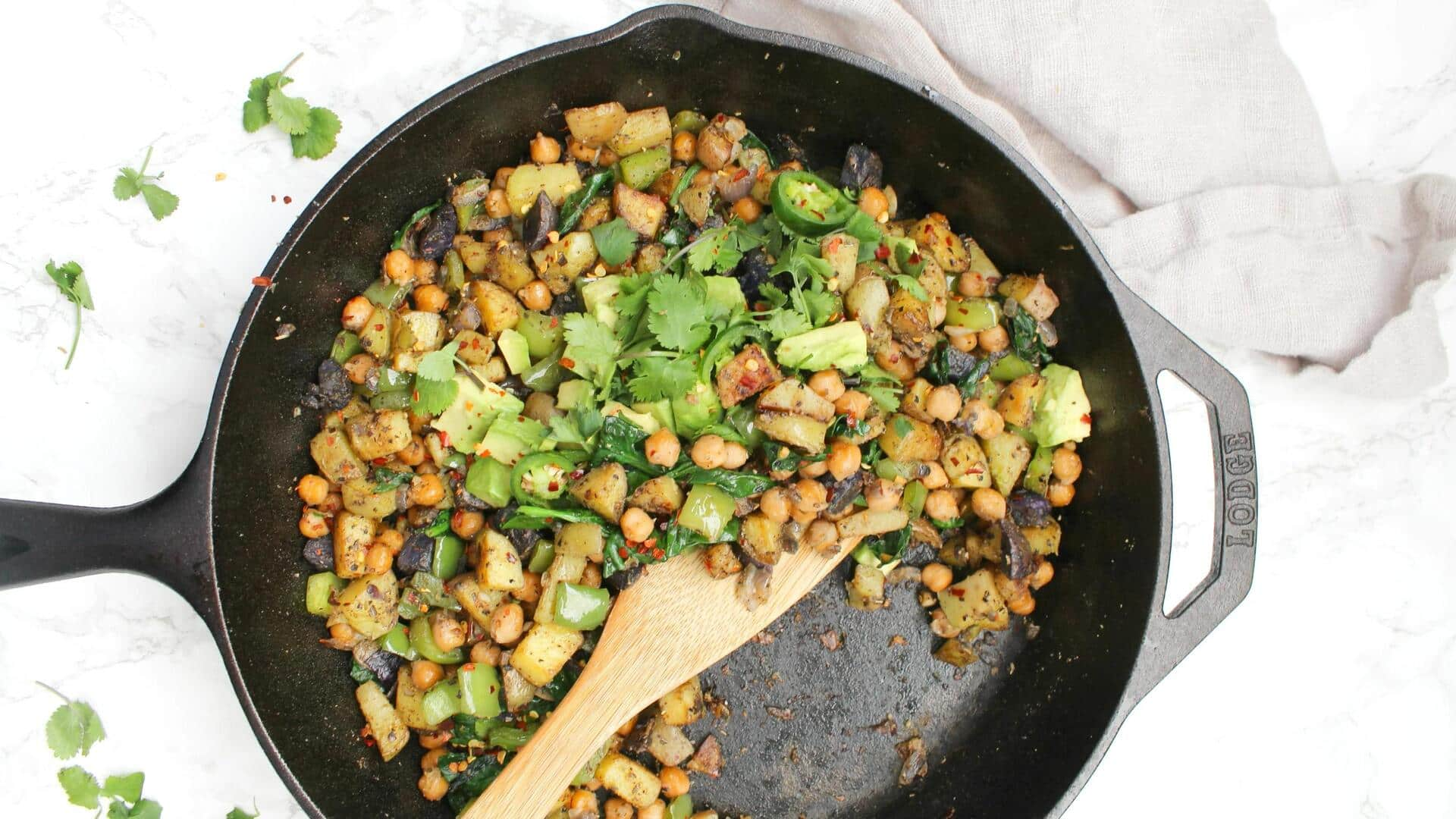 Hash Chickpea Dan Bayam Mediterania: Panduan Memasak Yang Mudah