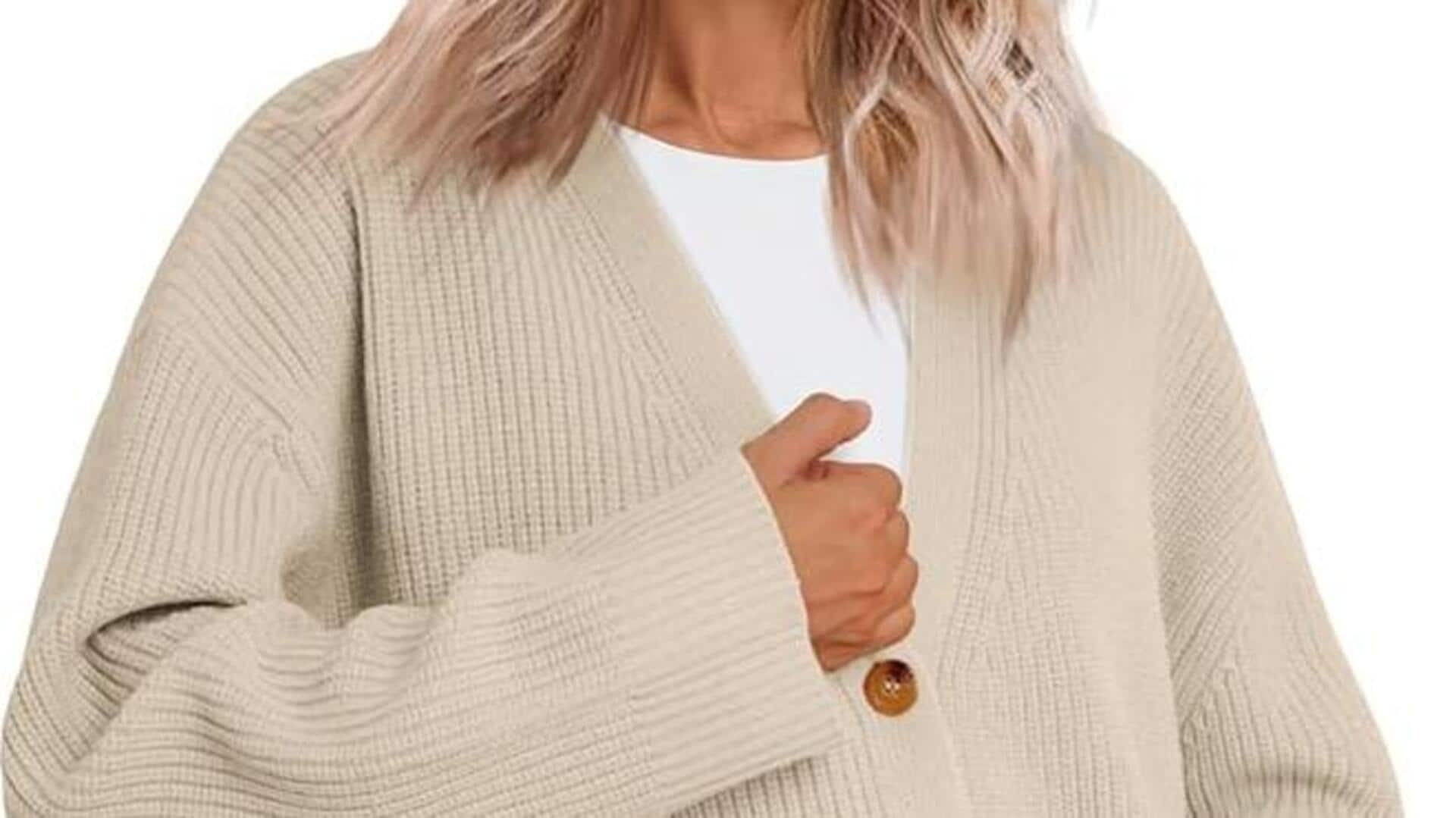 Lima cara mudah memadukan kardigan oversize musim dingin ini