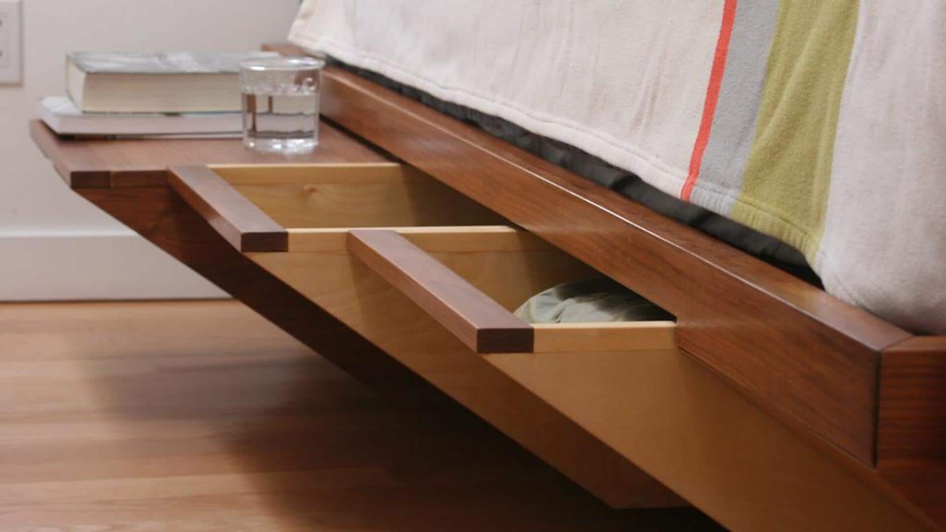 Solusi penyimpanan di bawah tempat tidur untuk kamar berukuran kecil