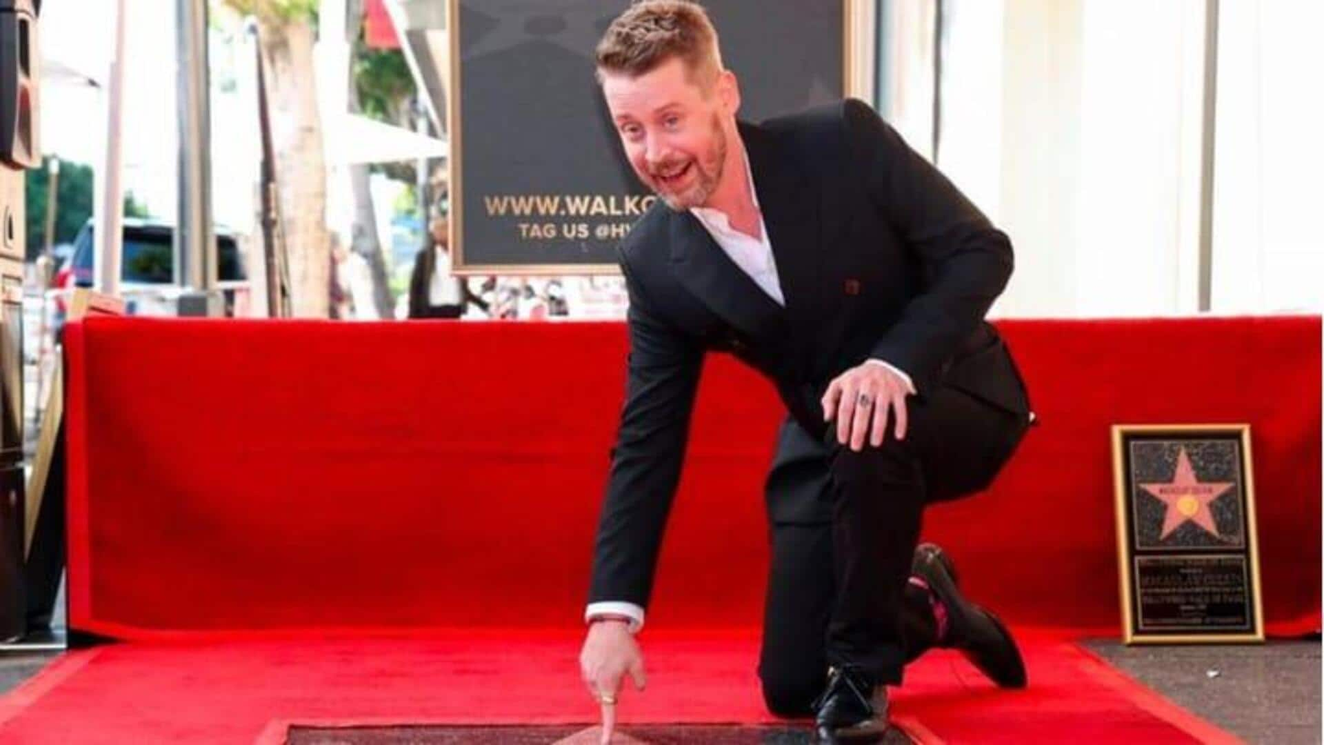 Macaulay Culkin mendapat penghargaan bintang Hollywood Walk of Fame