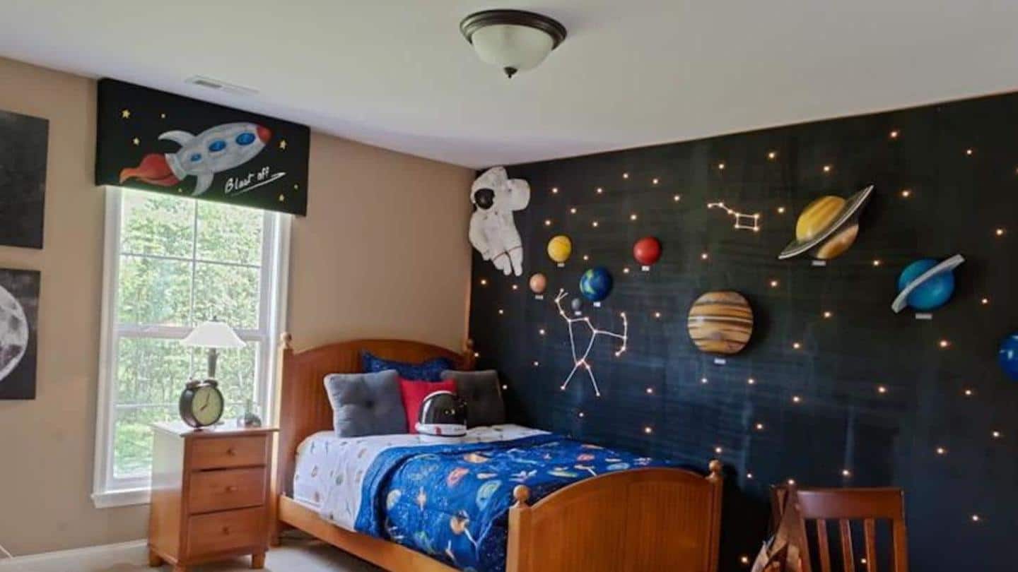 Cara mudah menata kamar tidur bertema luar angkasa