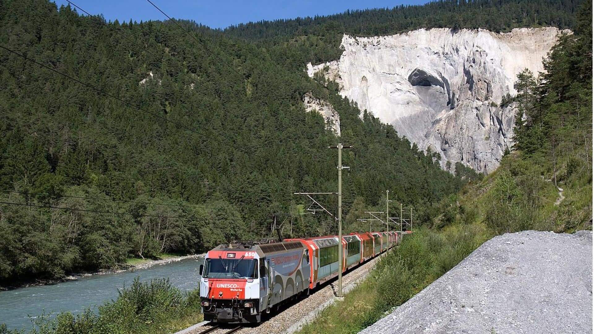 Naik Kereta Api di Pegunungan Swiss