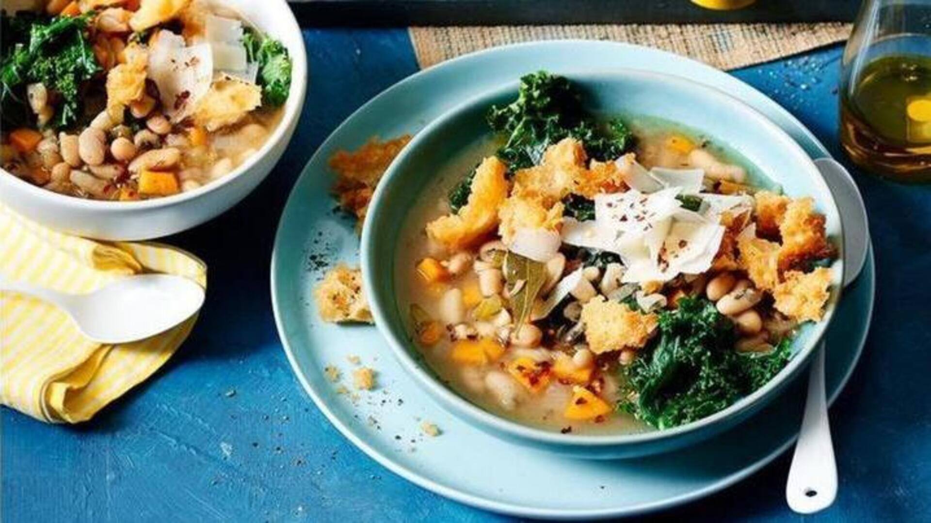 Masak sup kacang putih Tuscan ini untuk membuat tamu Anda terkesan