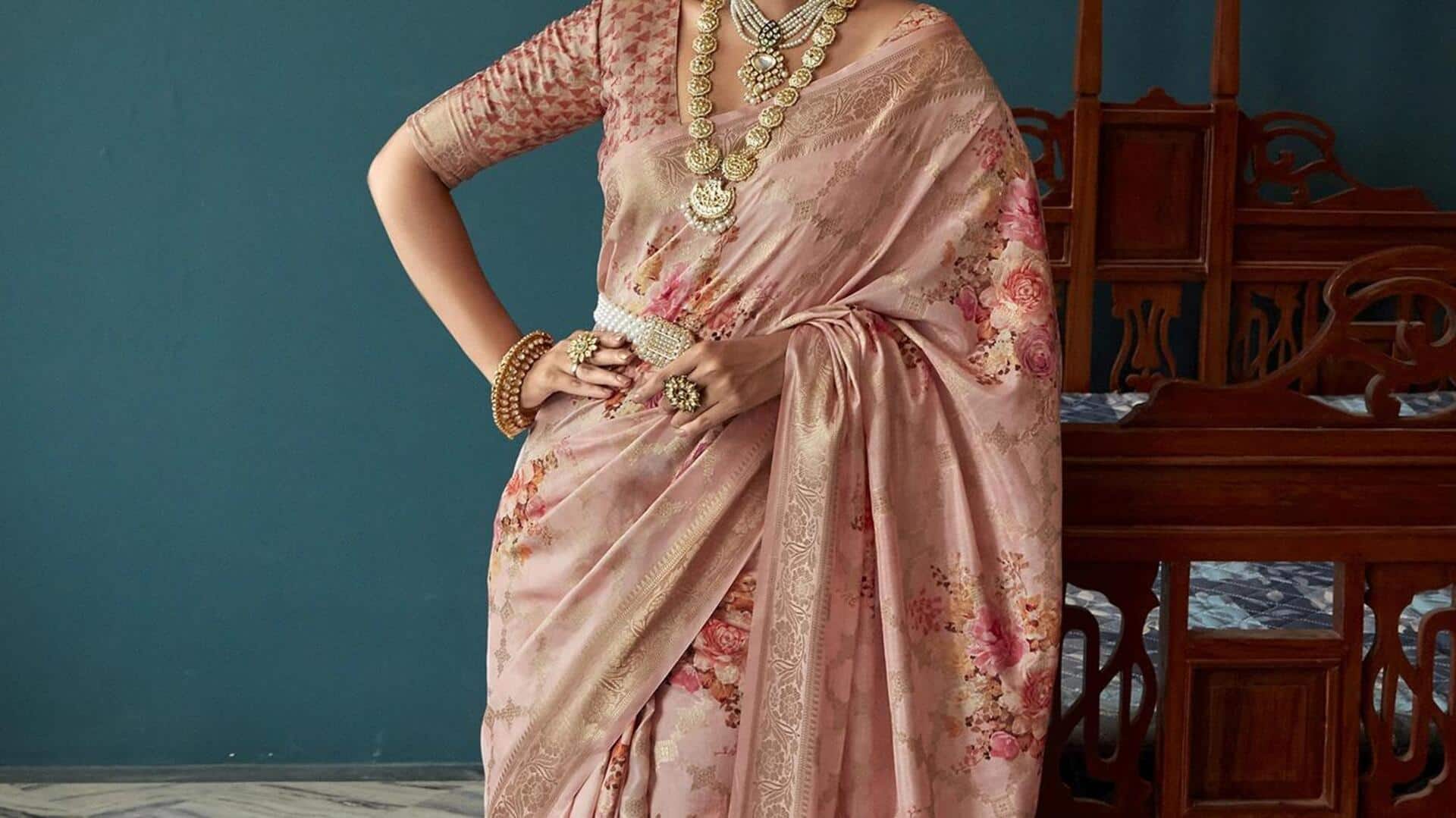 Gaya draping sari terinspirasi bunga untuk elegansi modern