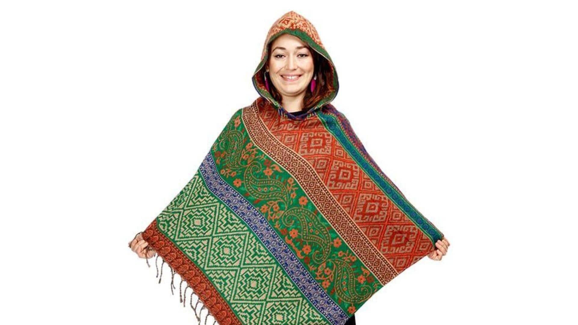 Poncho India: Gaya sempurna untuk musim gugur