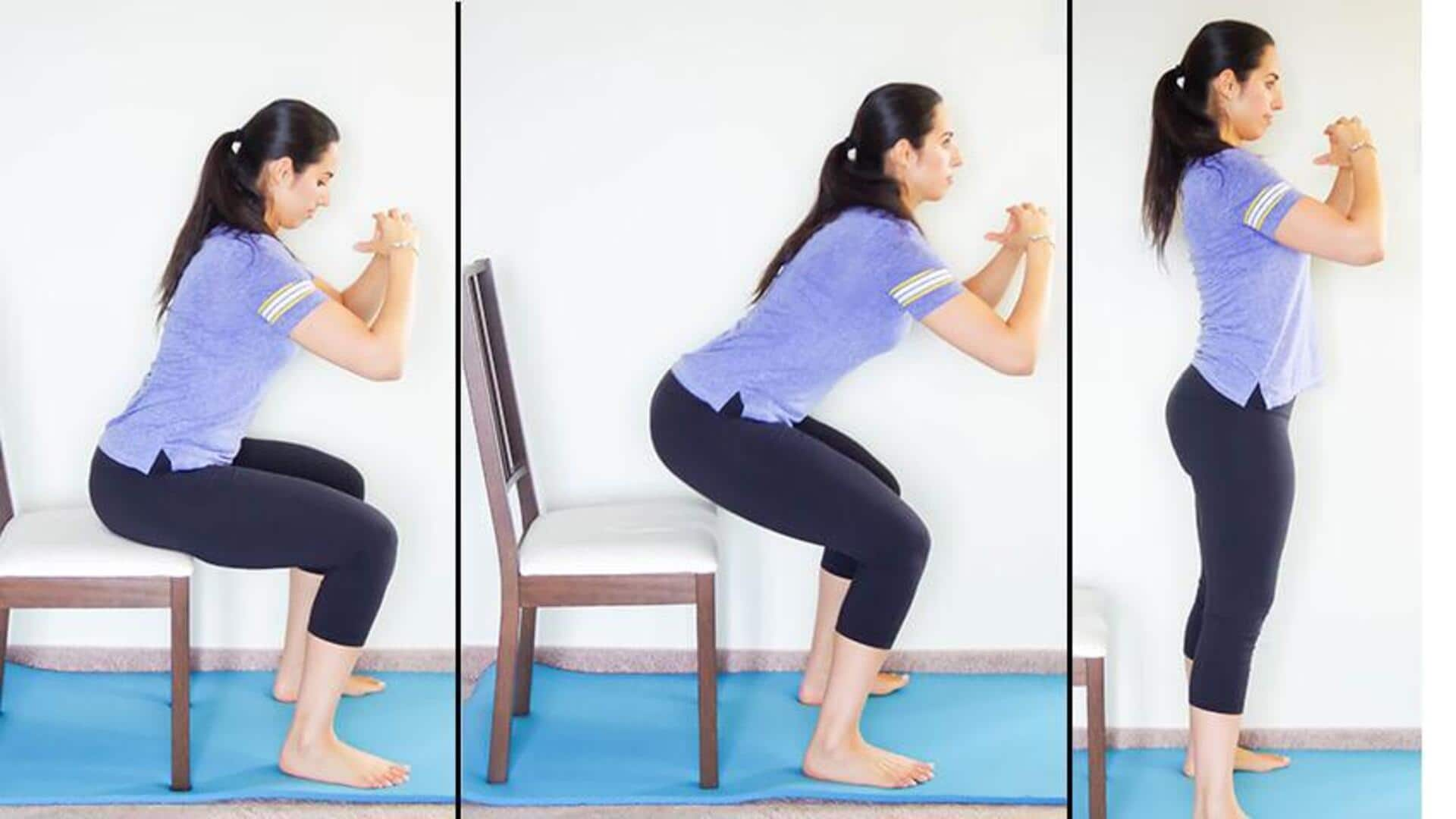 Memperkuat Otot Kaki Dengan Latihan Chair Squats