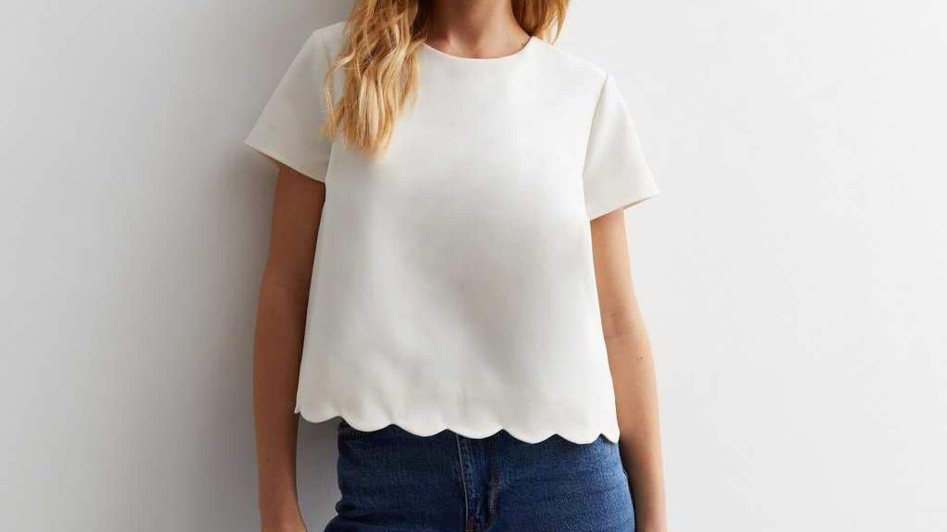 Lima ide pakaian dengan hem scallop untuk busana musim semi