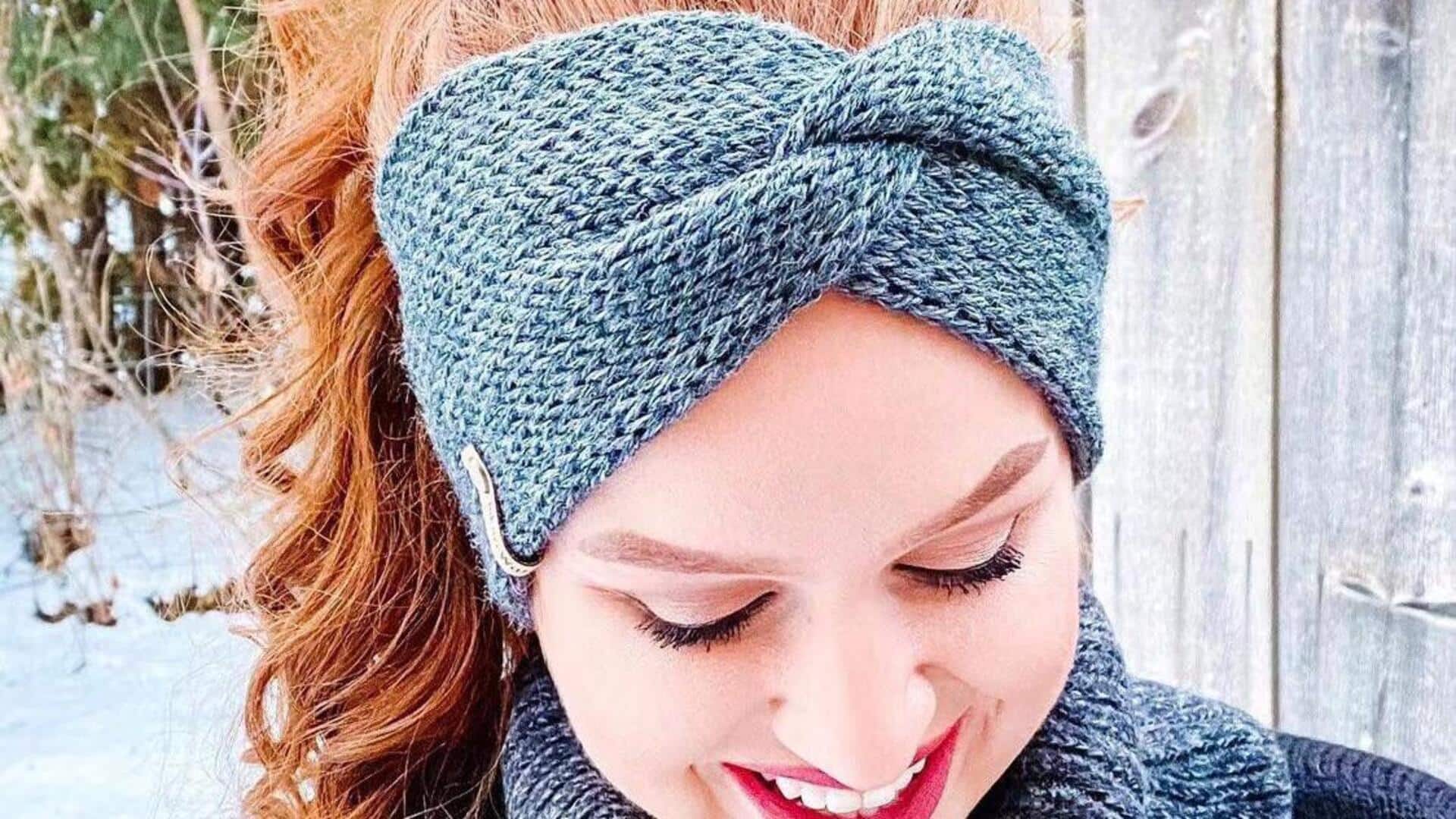 Tingkatkan gaya dengan headband rajut buatan tangan
