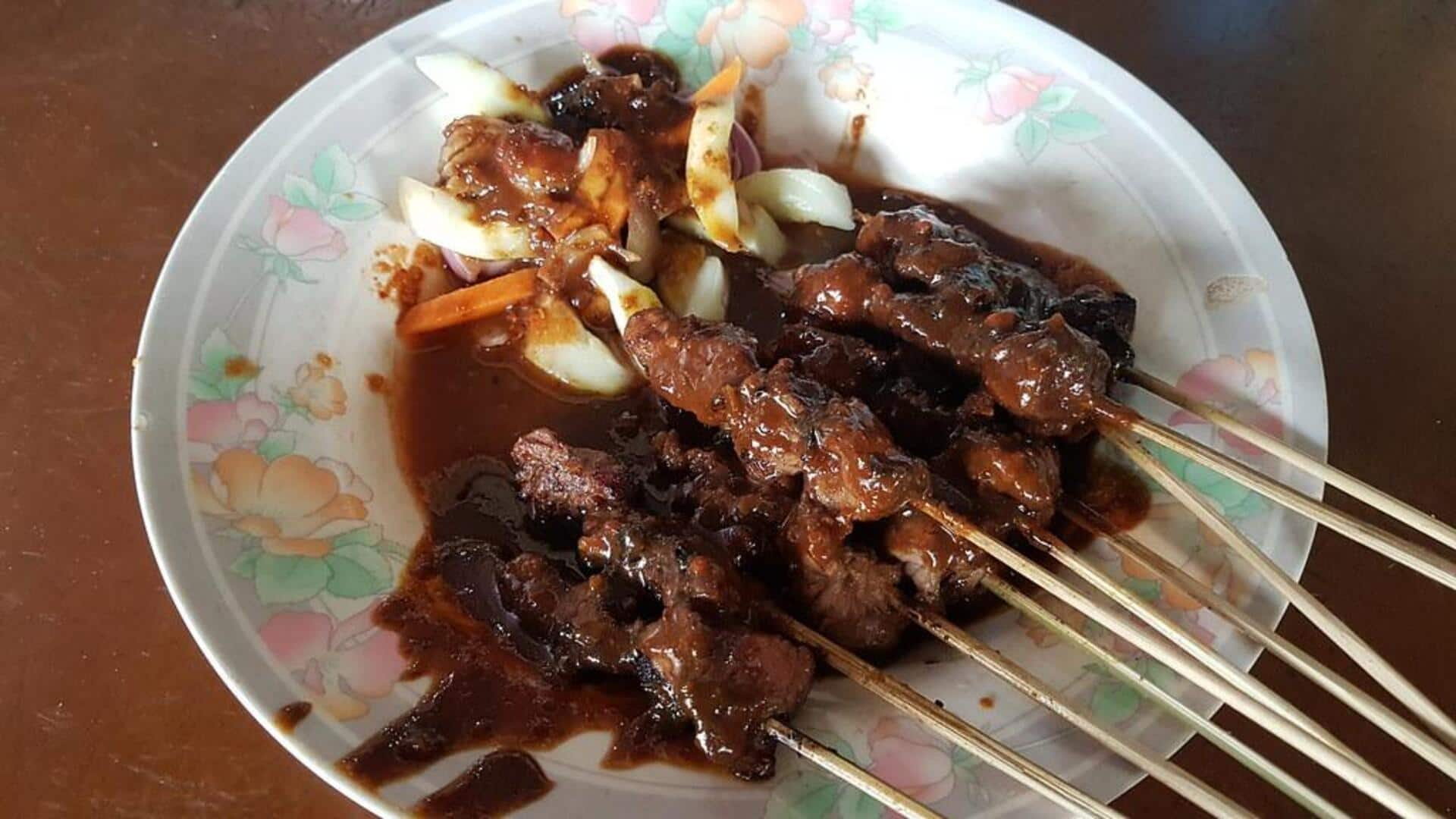 Tutorial membuat Sate Jantung Pisang Vegan ala Indonesia