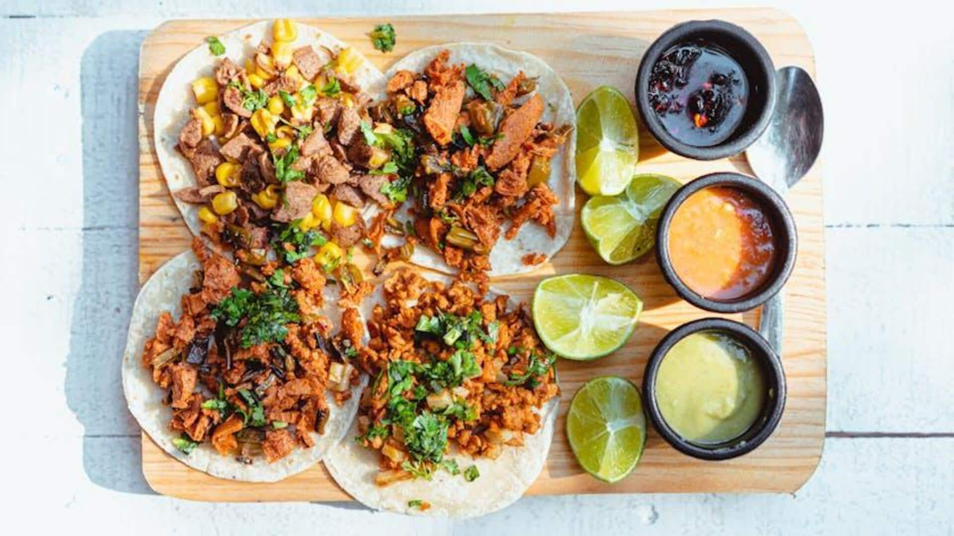 Nikmati hidangan khas Meksiko: Masak taco al pastor vegan