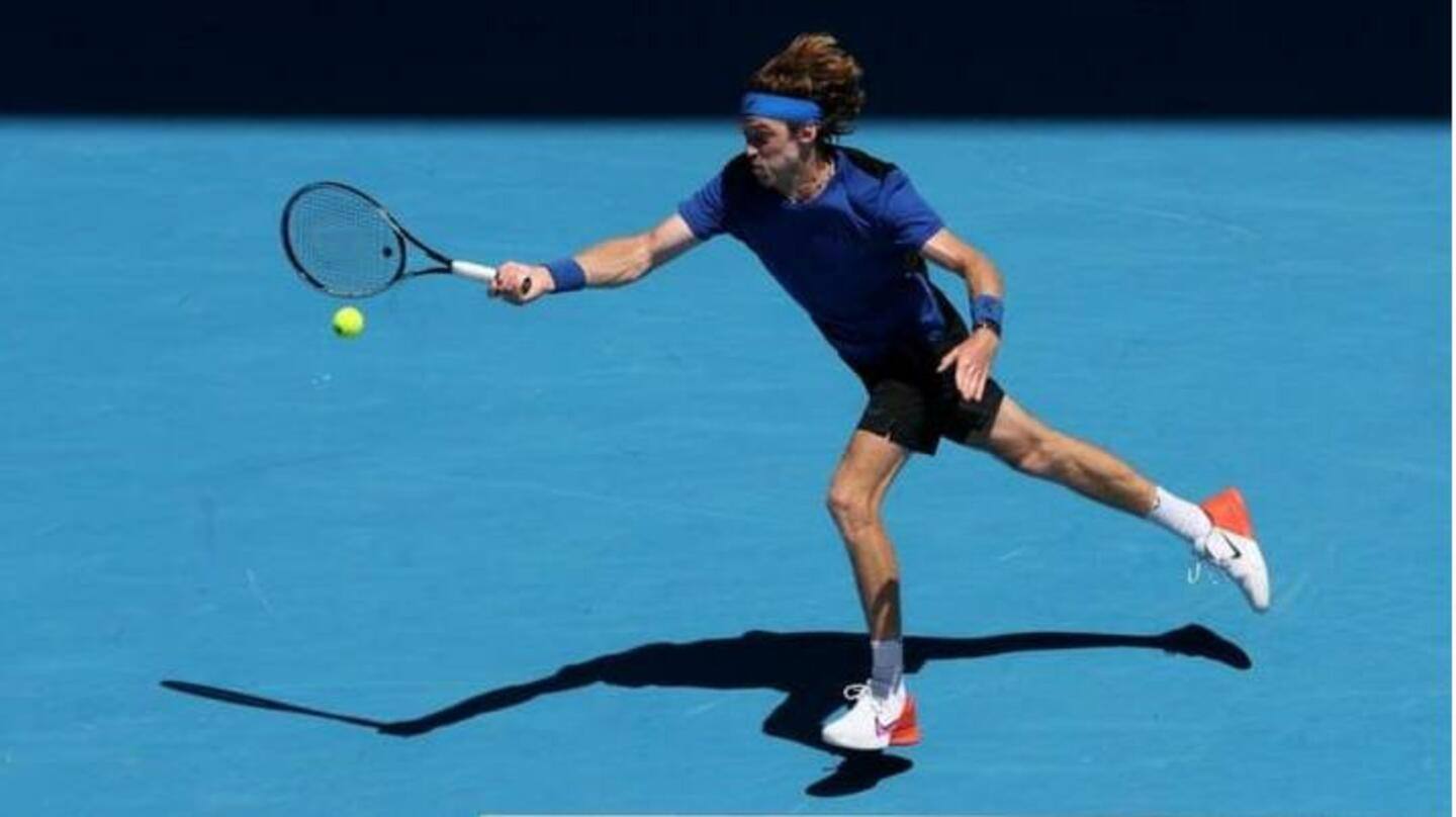 Australia Terbuka 2023, Andrey Rublev mengalahkan Dan Evans