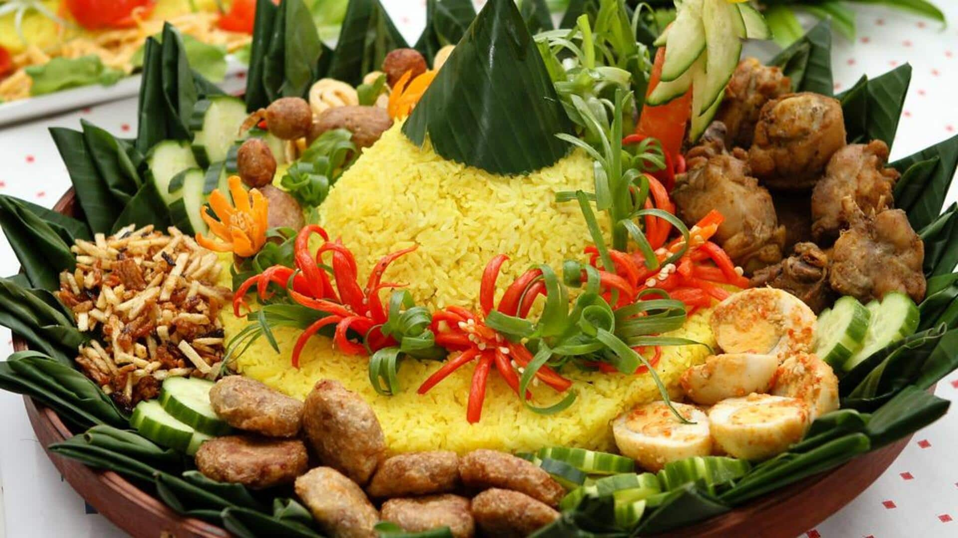 Tutorial memasak Tumpeng Tempe Vegan ala Indonesia