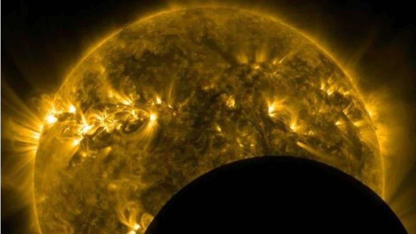 Observatorium matahari NASA mengamati gerhana matahari di luar angkasa