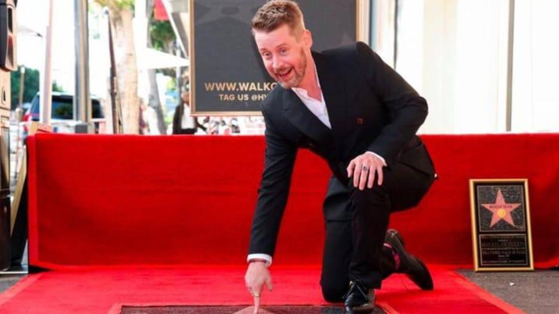 Macaulay Culkin mendapat Penghargaan Walk of Fame Hollywood