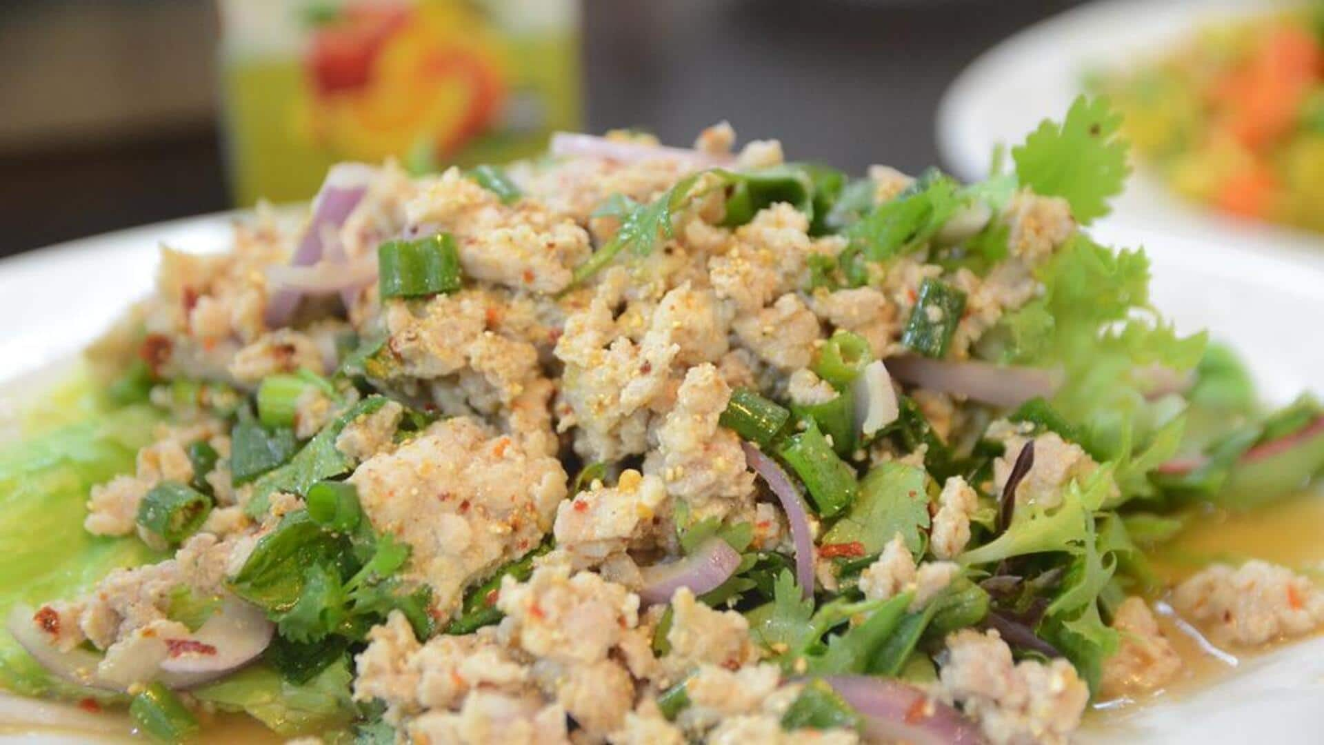 Panduan membuat Salad Larb Vegan ala Laos