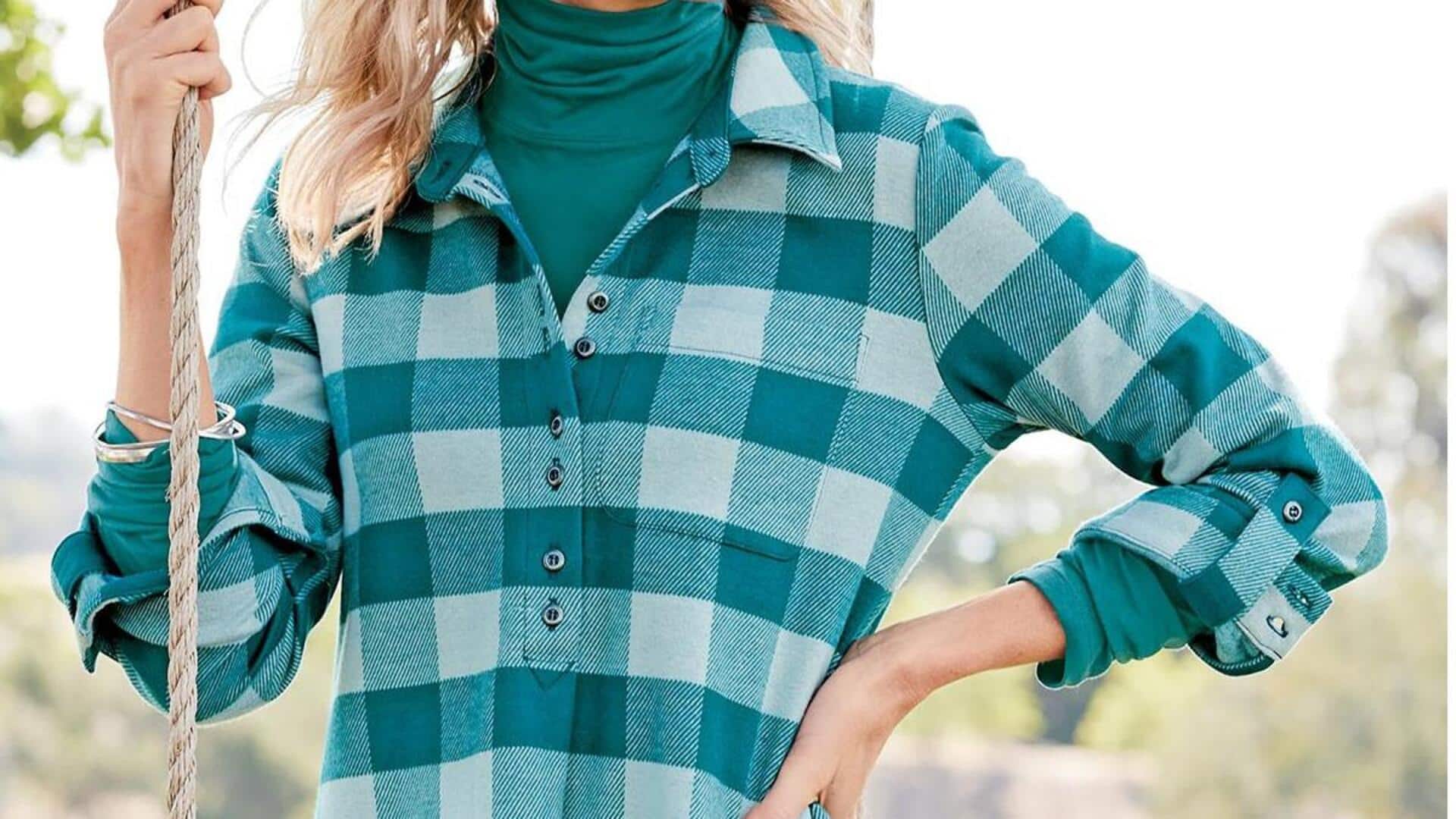 Lima pasang tunik kotak-kotak untuk kenyamanan musim dingin India