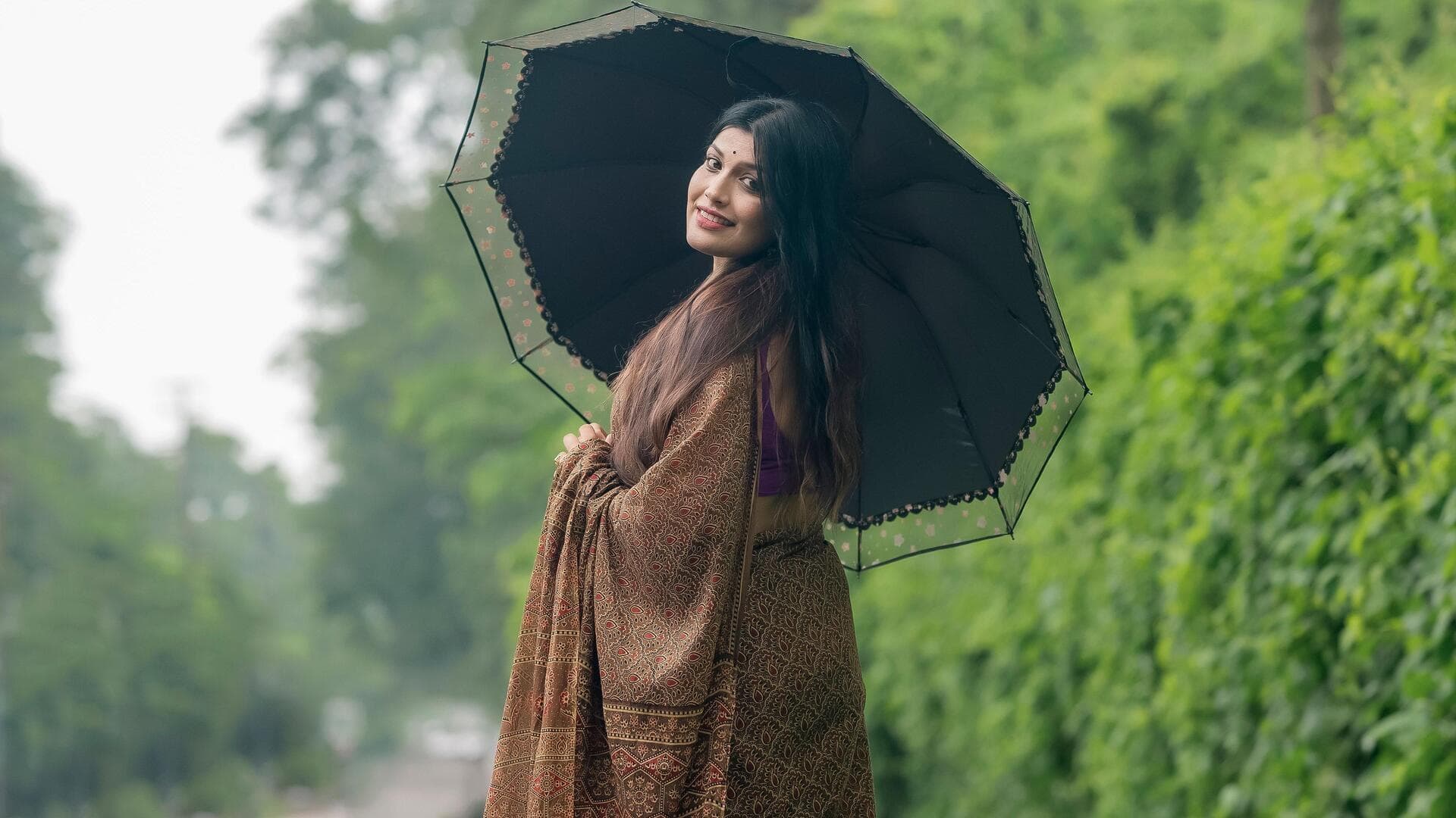 Gaya saree abadi untuk musim hujan di India