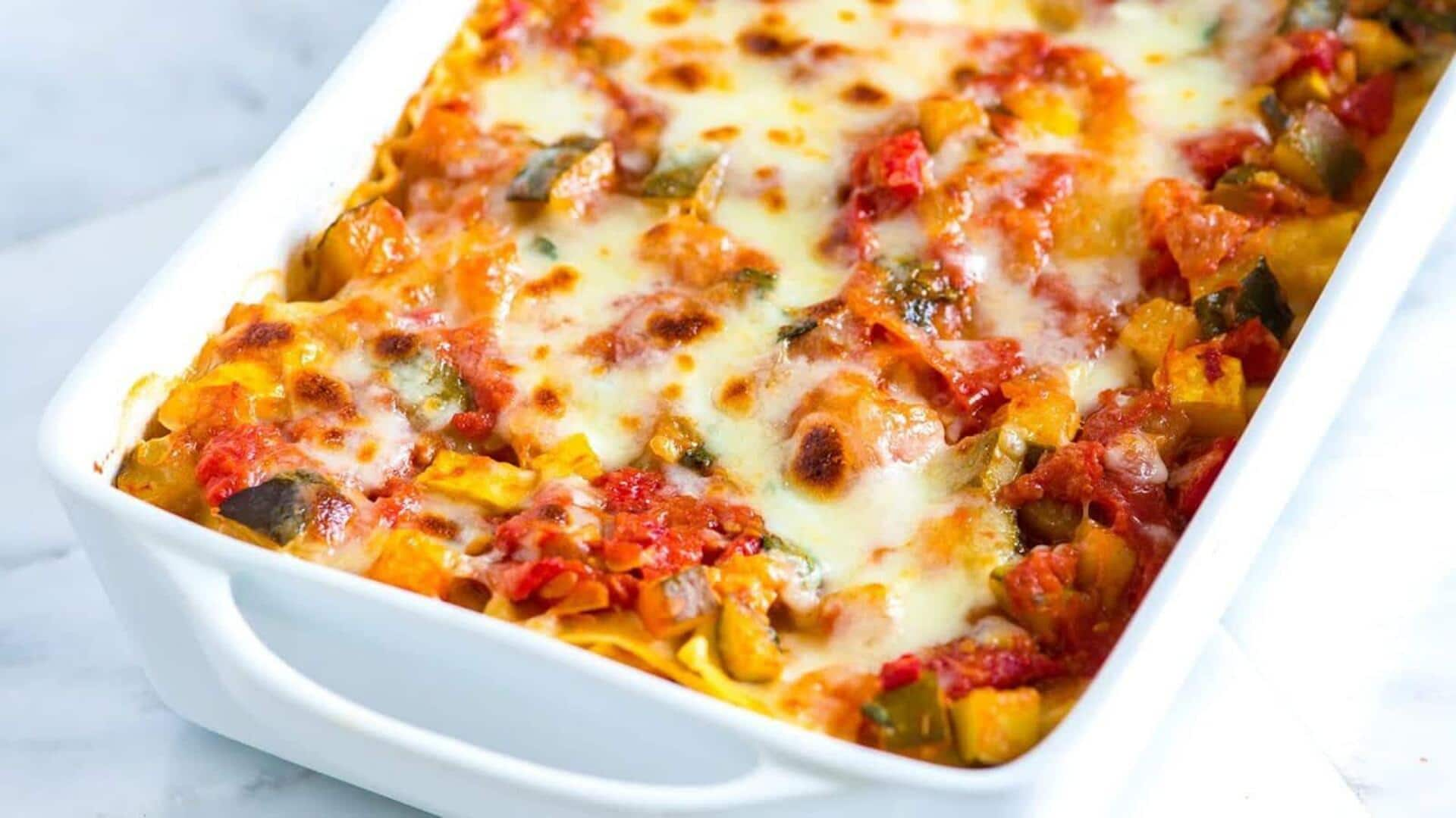 Coba resep lasagna vegetarian India-Italia ini