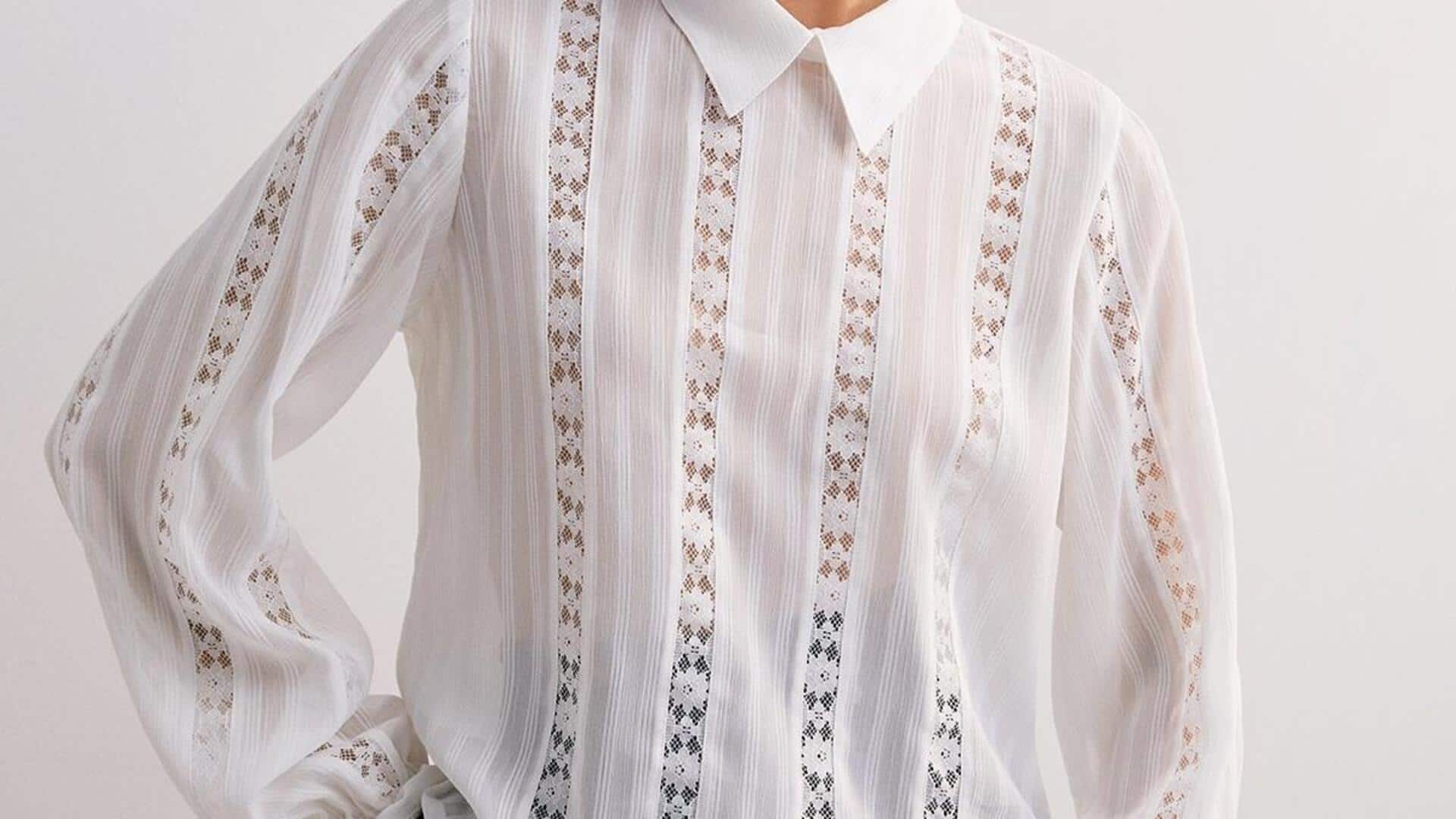 Blus renda: Lima cara memadukannya di musim dingin