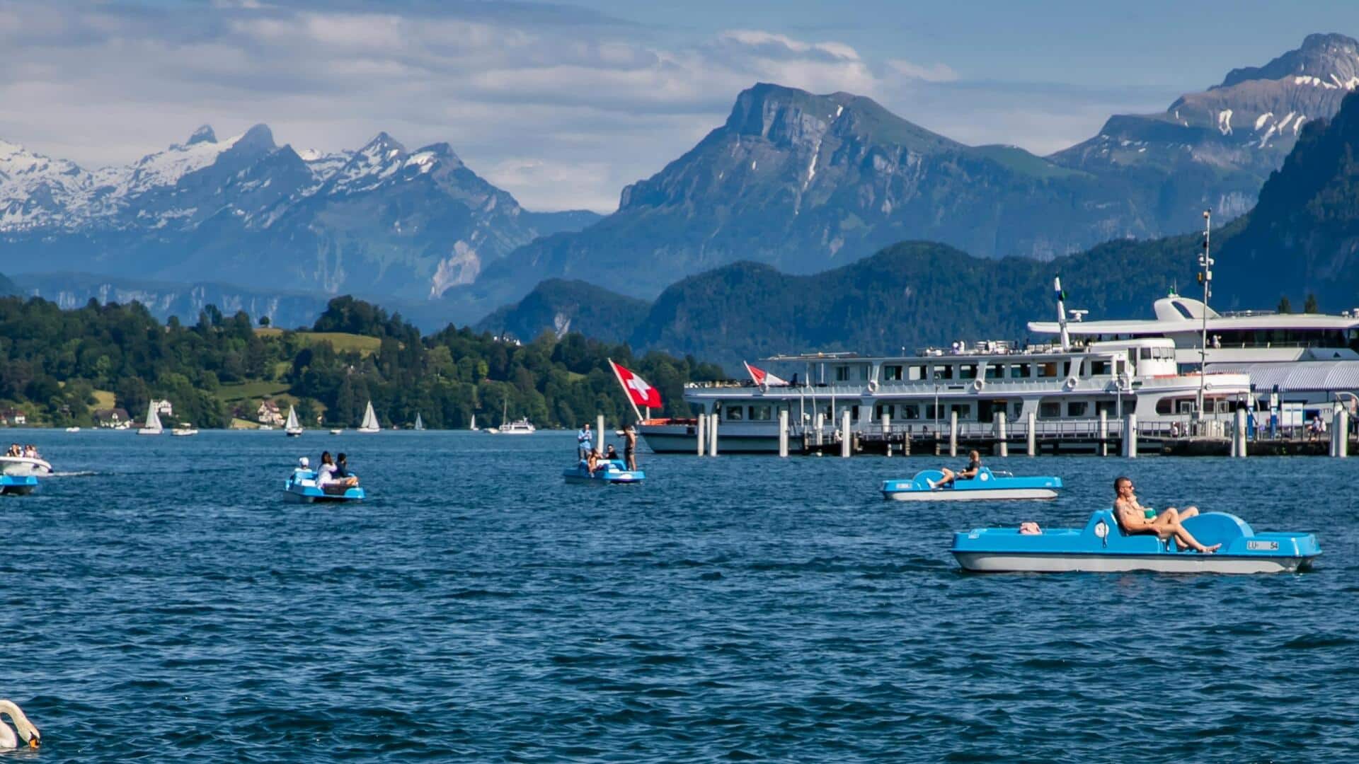 Menemukan Danau Alpen di Swiss dengan Paddleboard