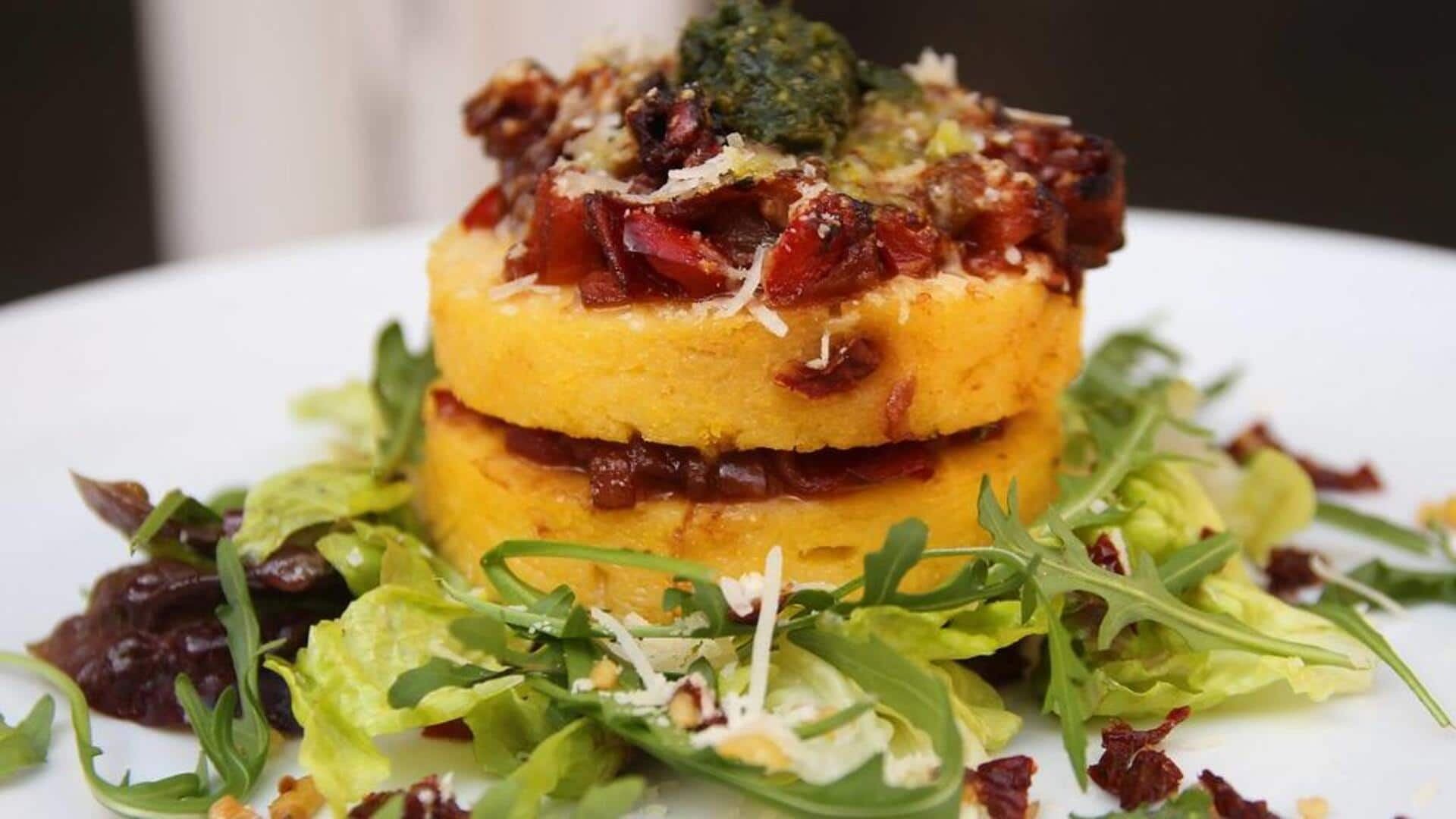 Kue Pesto Polenta ala Italia: Tutorial memasak yang mudah