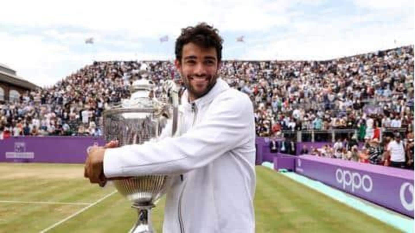 Matteo Berrettini sabet gelar Queen's Club Championship: Statistik kunci