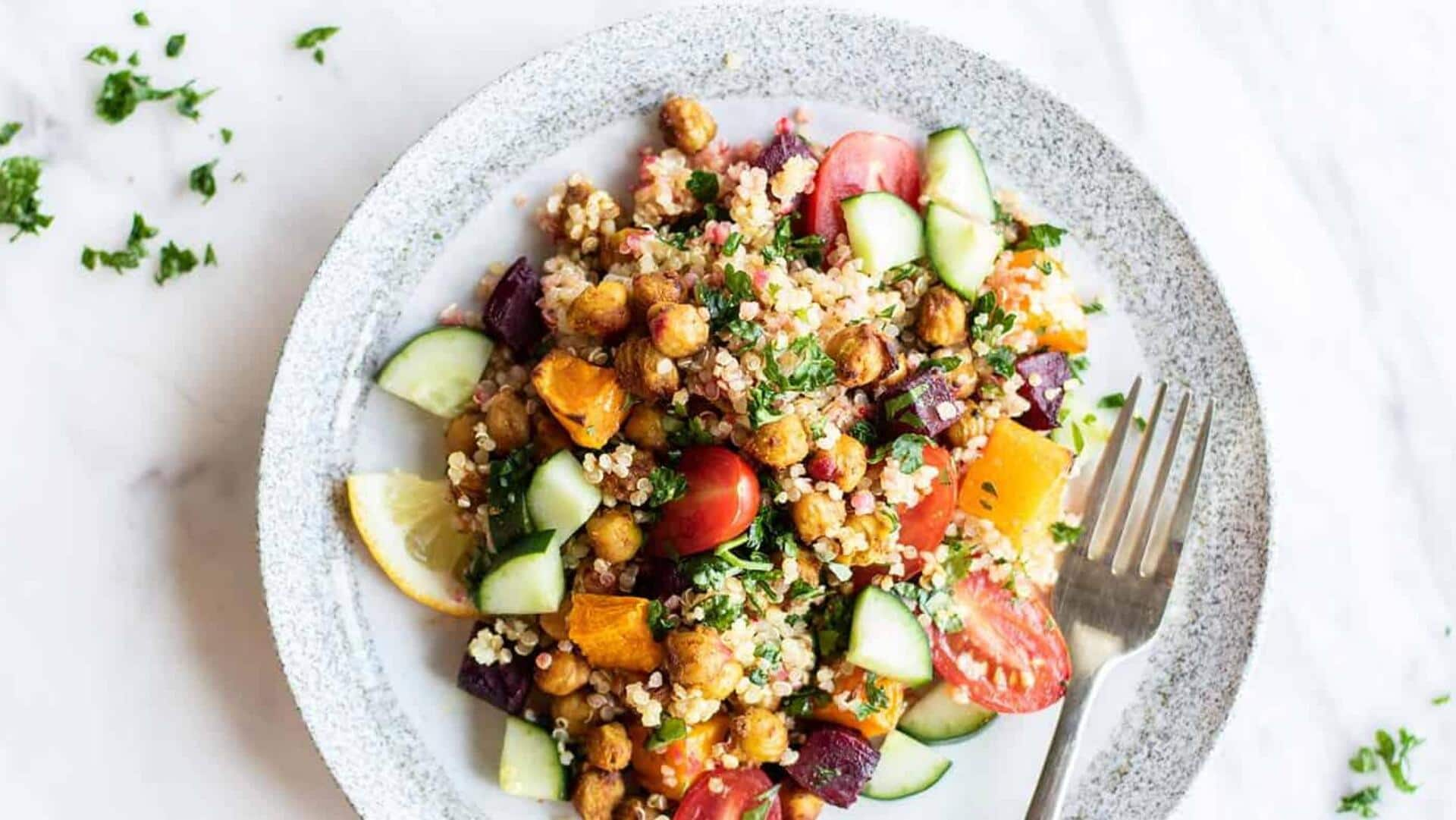 Salad Kacang Arab Dan Quinoa Dengan Rempah Khas Maroko