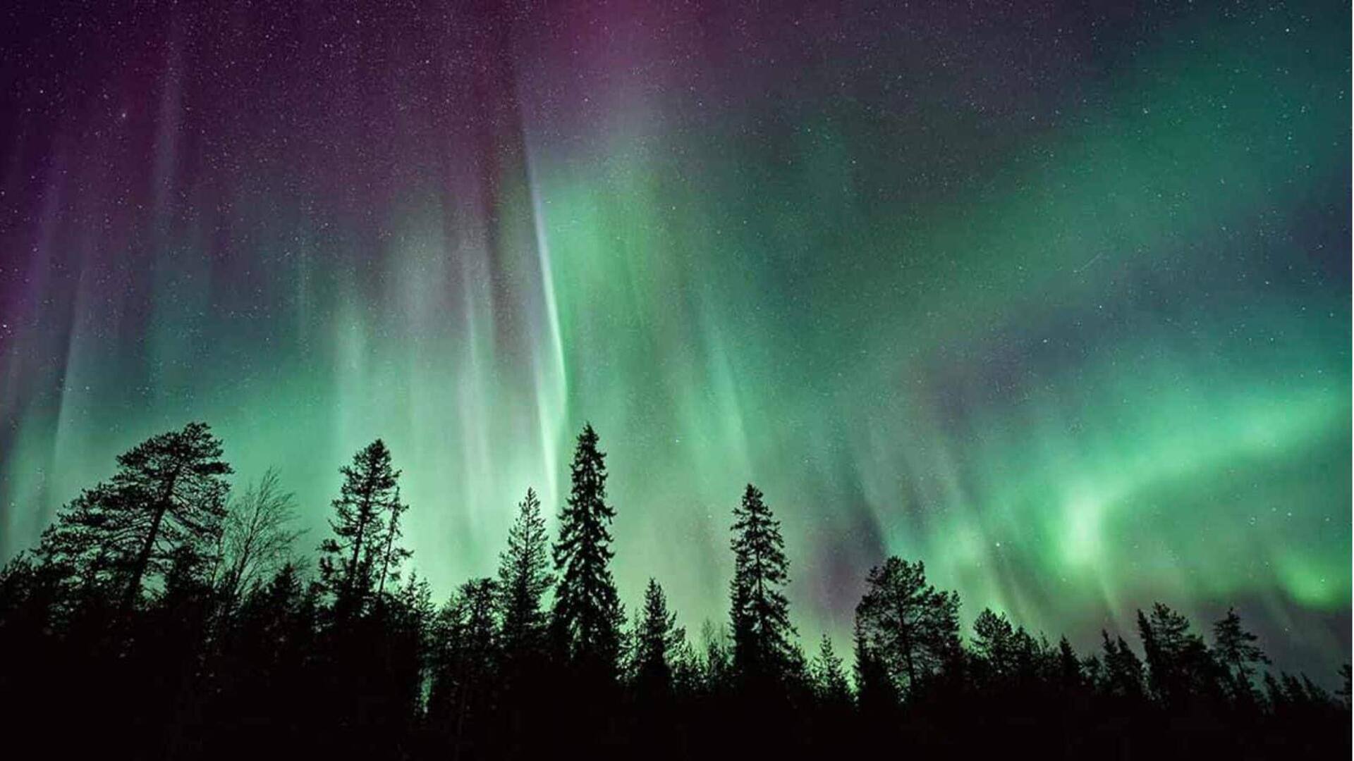 Kejarlah cahaya utara di Labrador, Kanada 