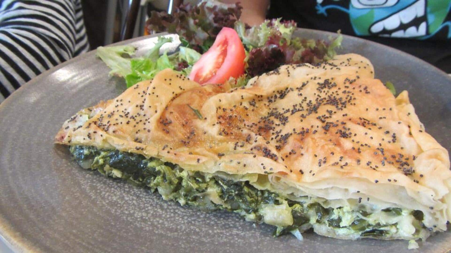 Spanakopita Yunani dengan kale: Panduan memasak