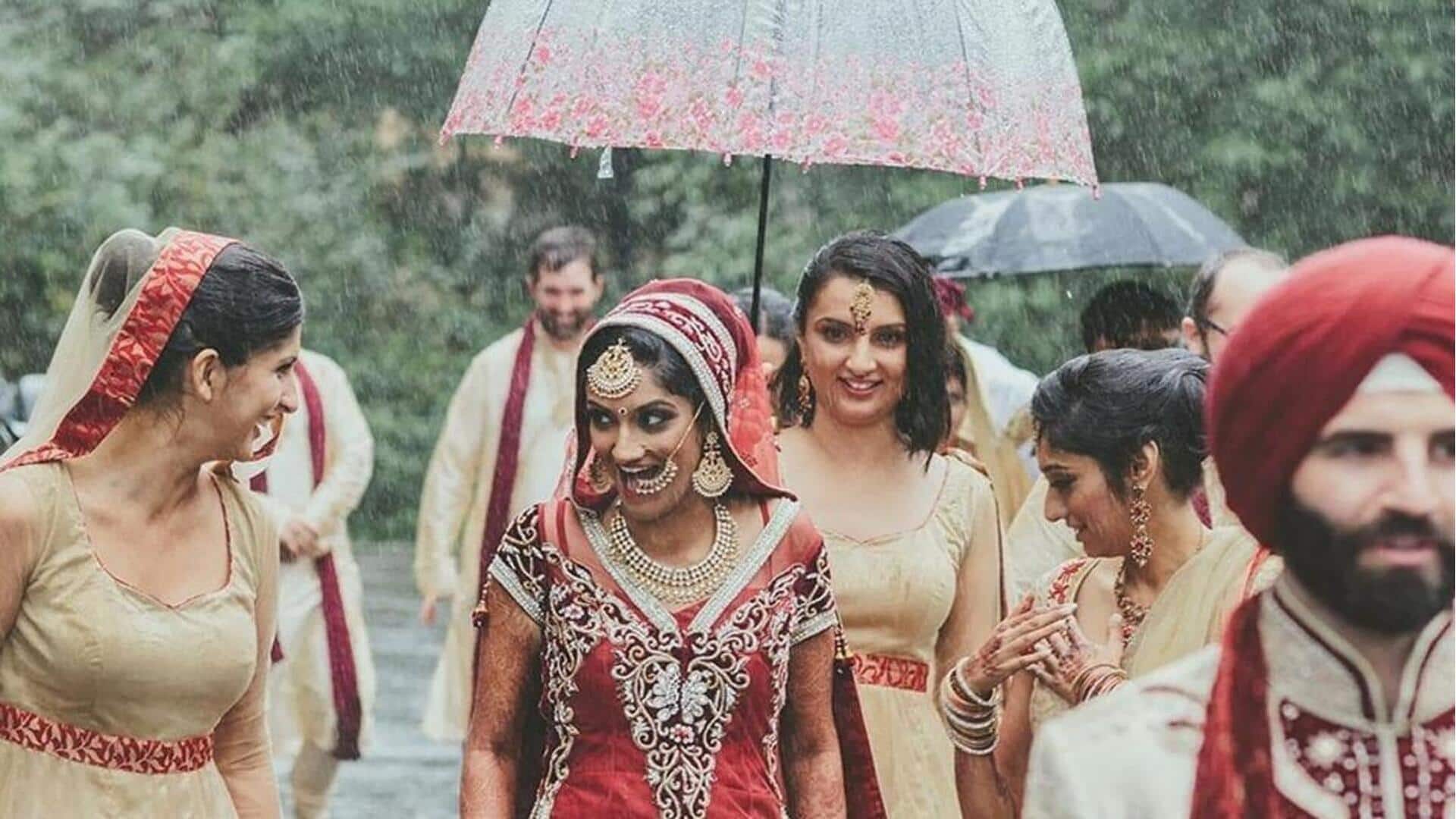 Pakaian pernikahan musim hujan penting untuk perayaan tahan hujan