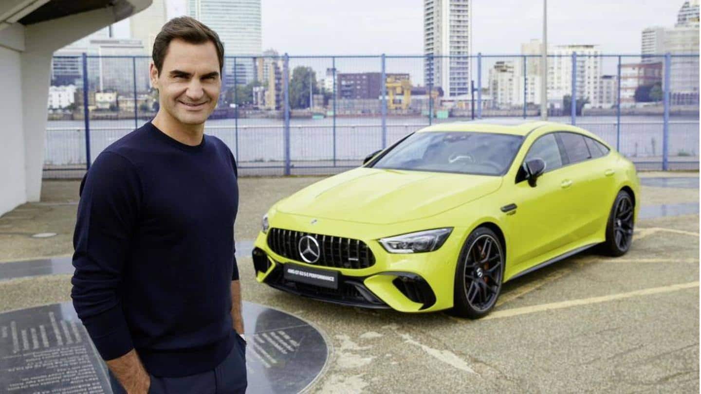 Mercedes-AMG GT 4-Door kuning neon diperkenalkan untuk menghormati Roger Federer