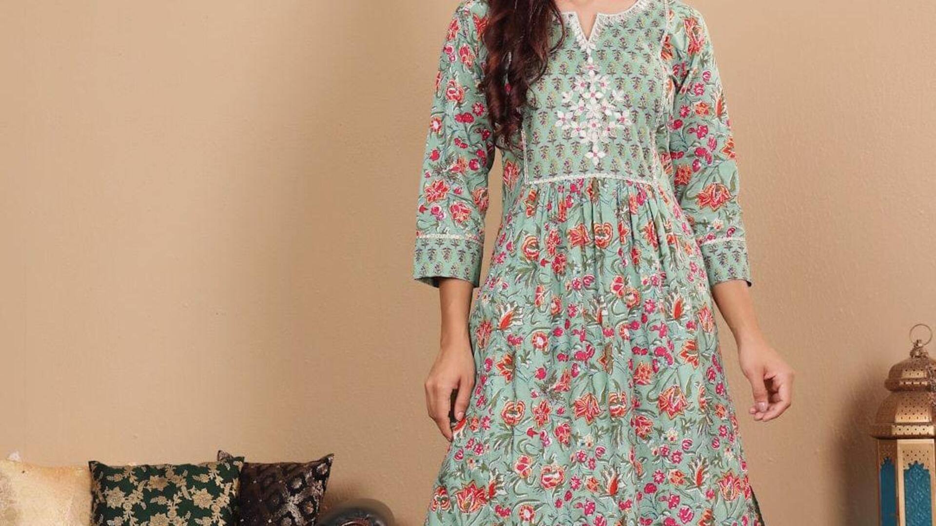 Gaya cantik kurta katun untuk musim hujan
