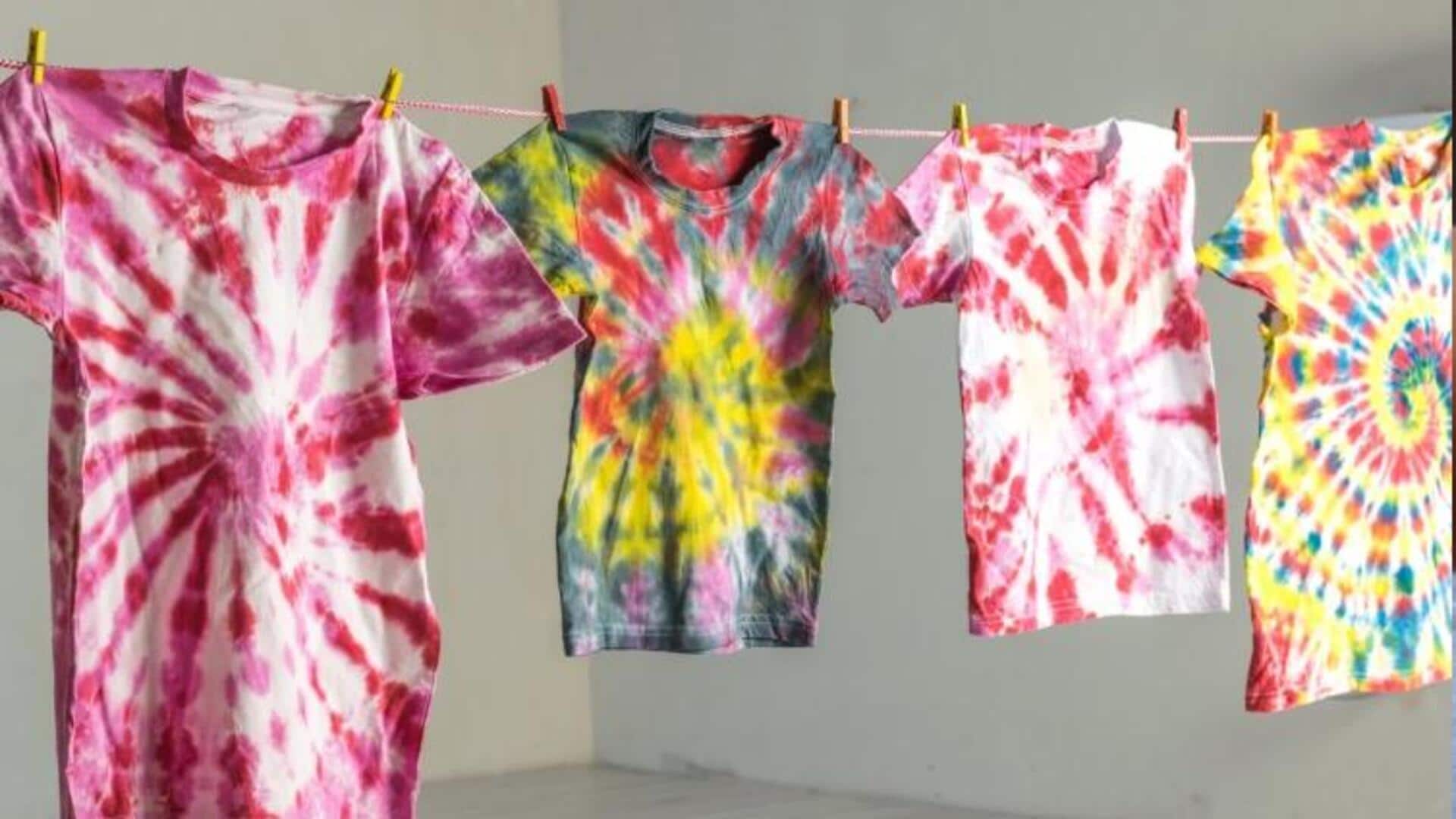 Pola tie-dye cerah untuk gaya sehari-hari