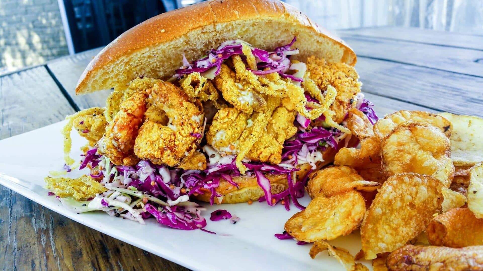 Tamu Anda akan menyukai resep po'boy kembang kol cajun ini 