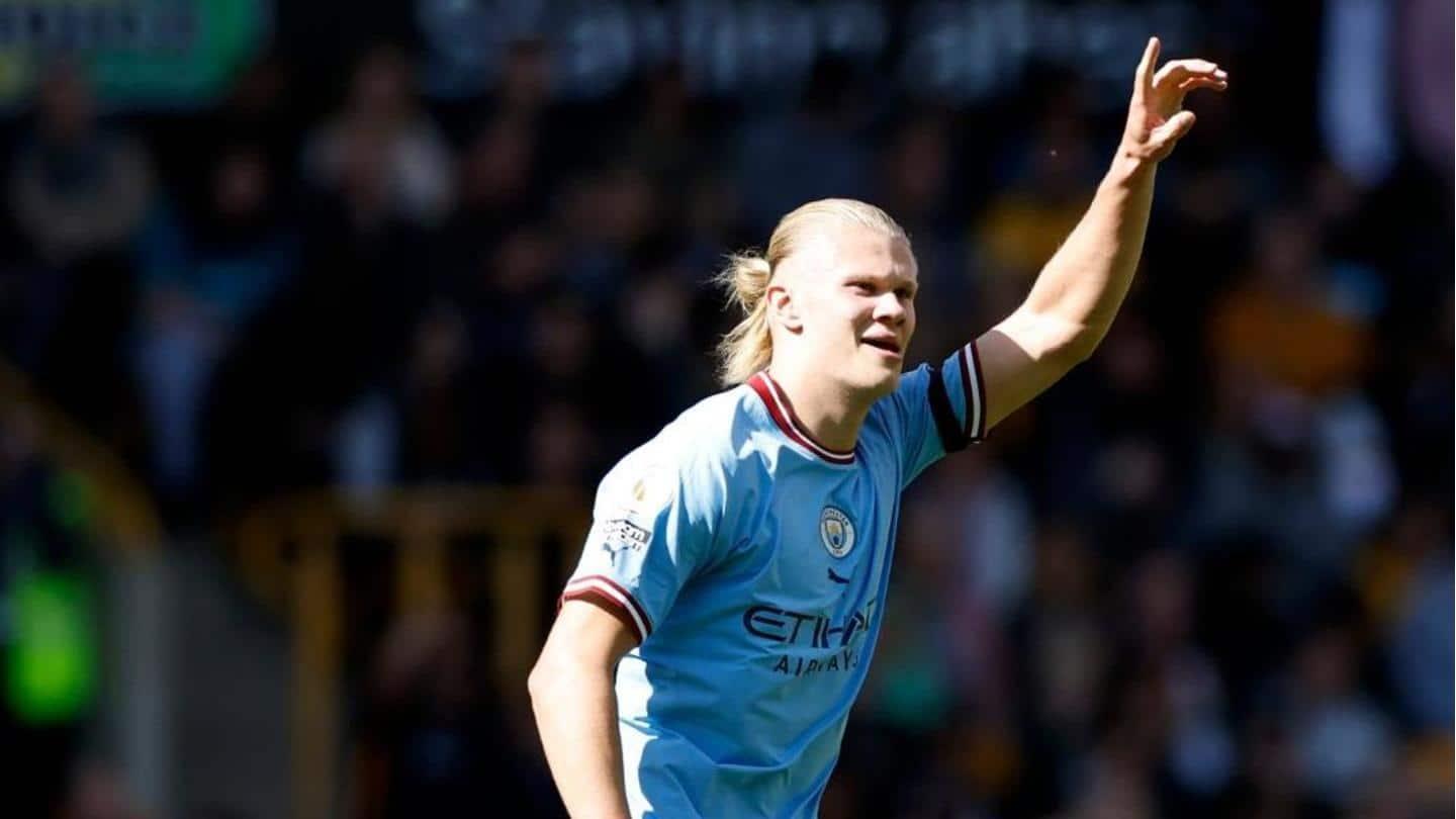 Erling Haaland menorehkan sejarah Liga Premier saat Manchester City menang