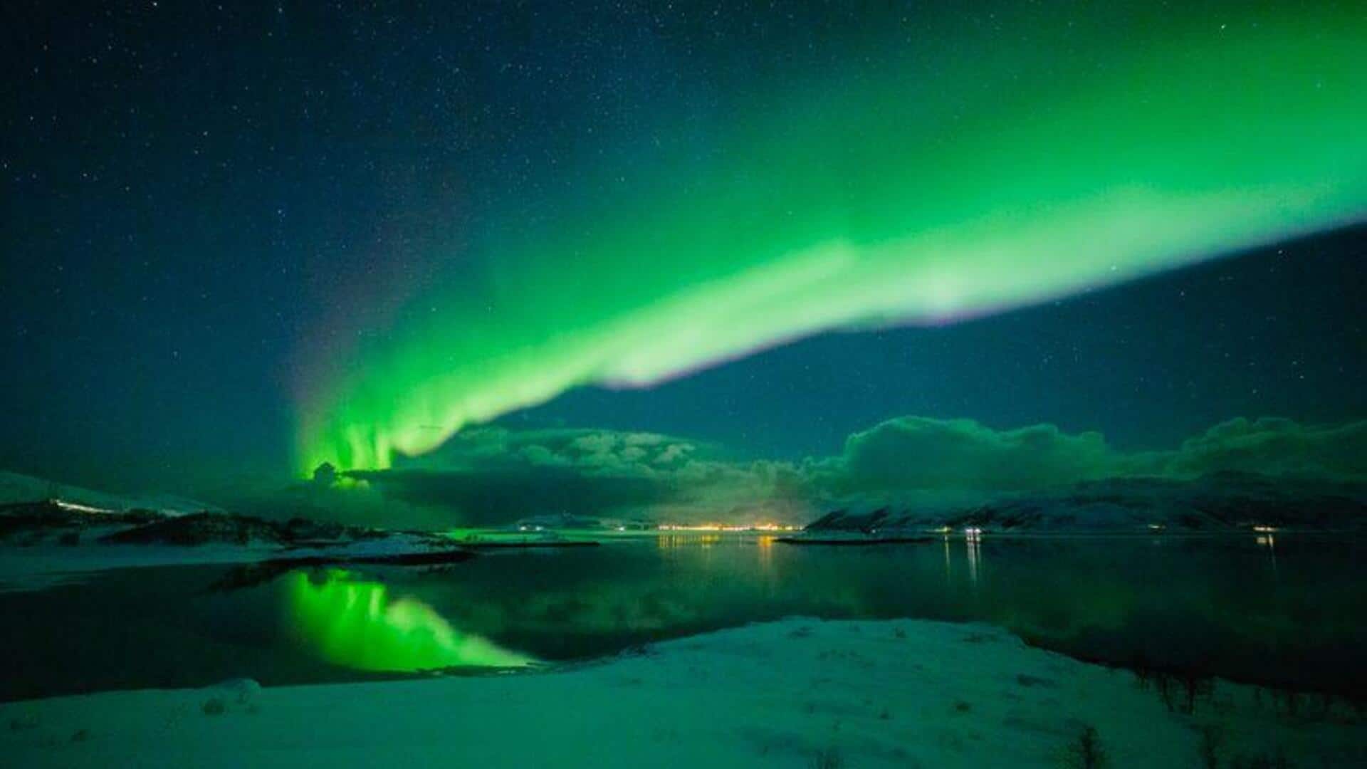 Mendayung di Bawah Cahaya Utara Norwegia