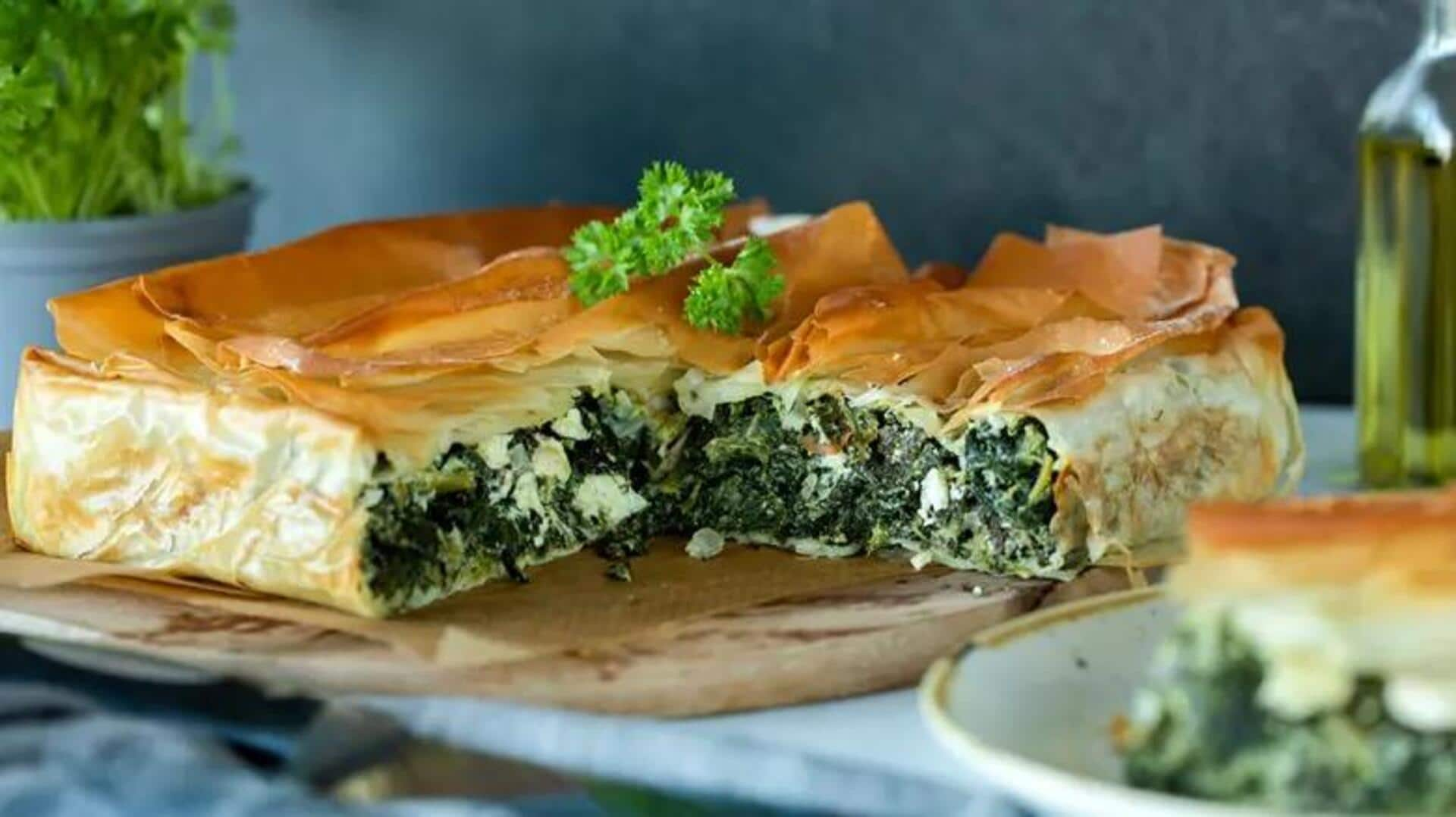 Resep Lengkap: Pai Bayam Keju Feta Khas Yunani Tanpa Telur