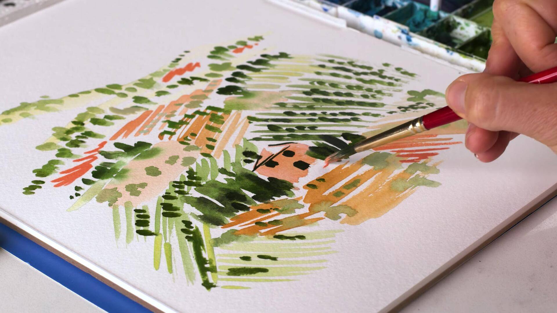 Temukan Ketenangan melalui Goresan Cat Air