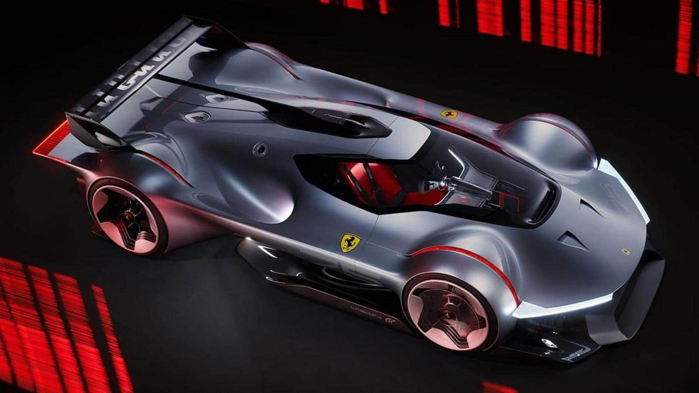 Konsep Ferrari Vision Gran Turismo, dengan powertrain 1.350 hp, diperkenalkan