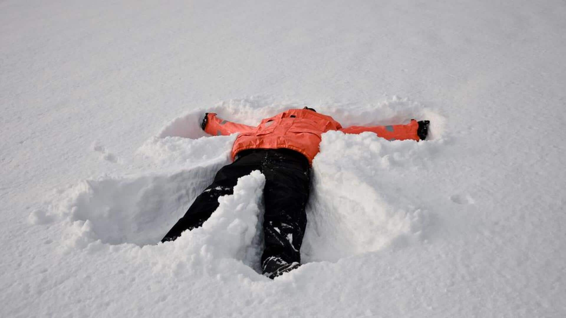 Memperkuat inti dengan Supine Snow Angel