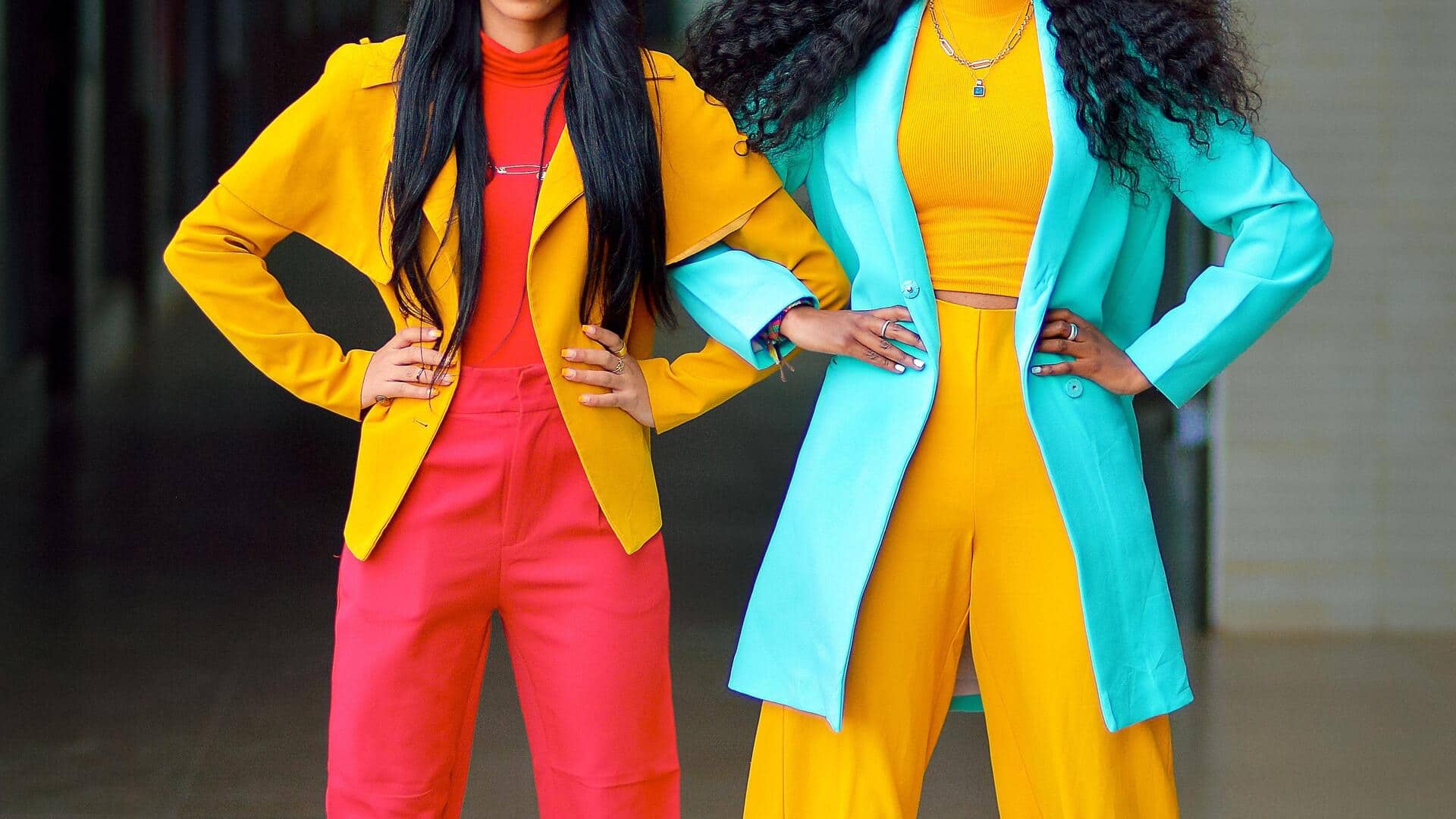 Teknik color-blocking untuk musim hujan