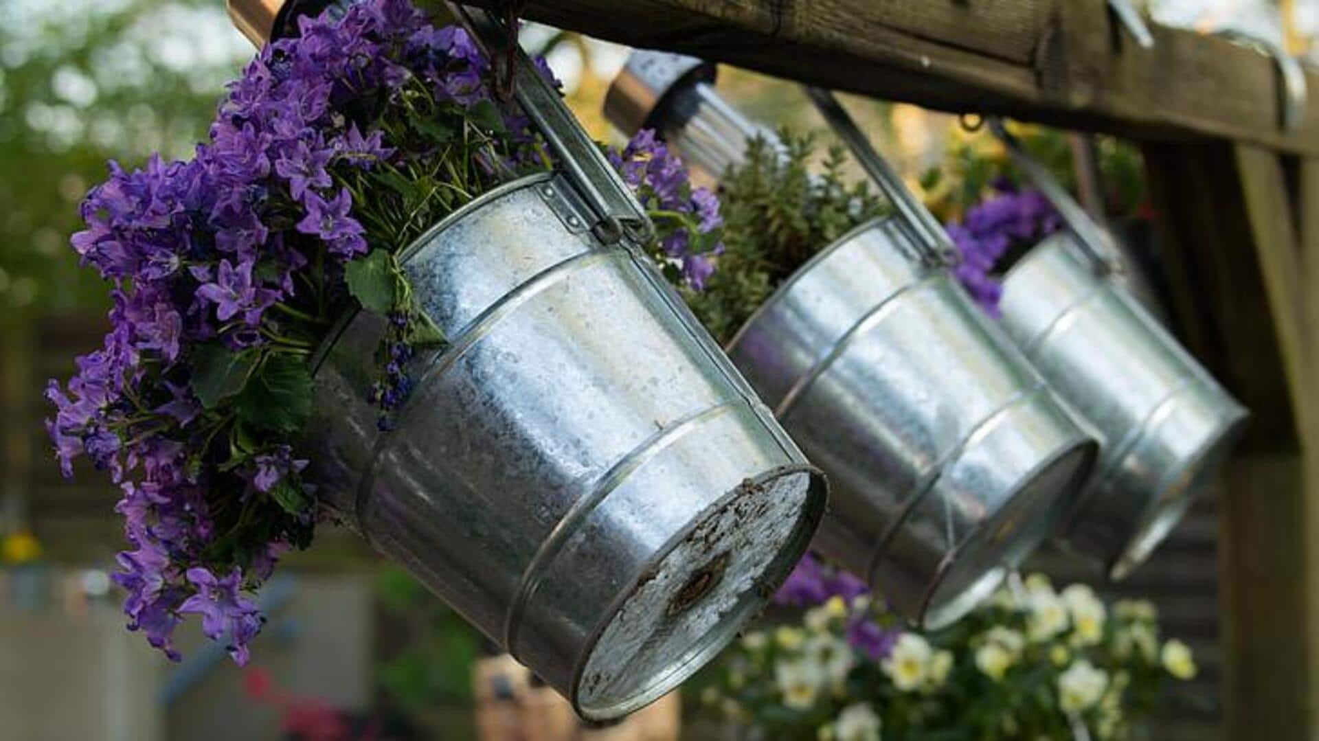 Ubah kaleng bekas menjadi pot tanaman unik